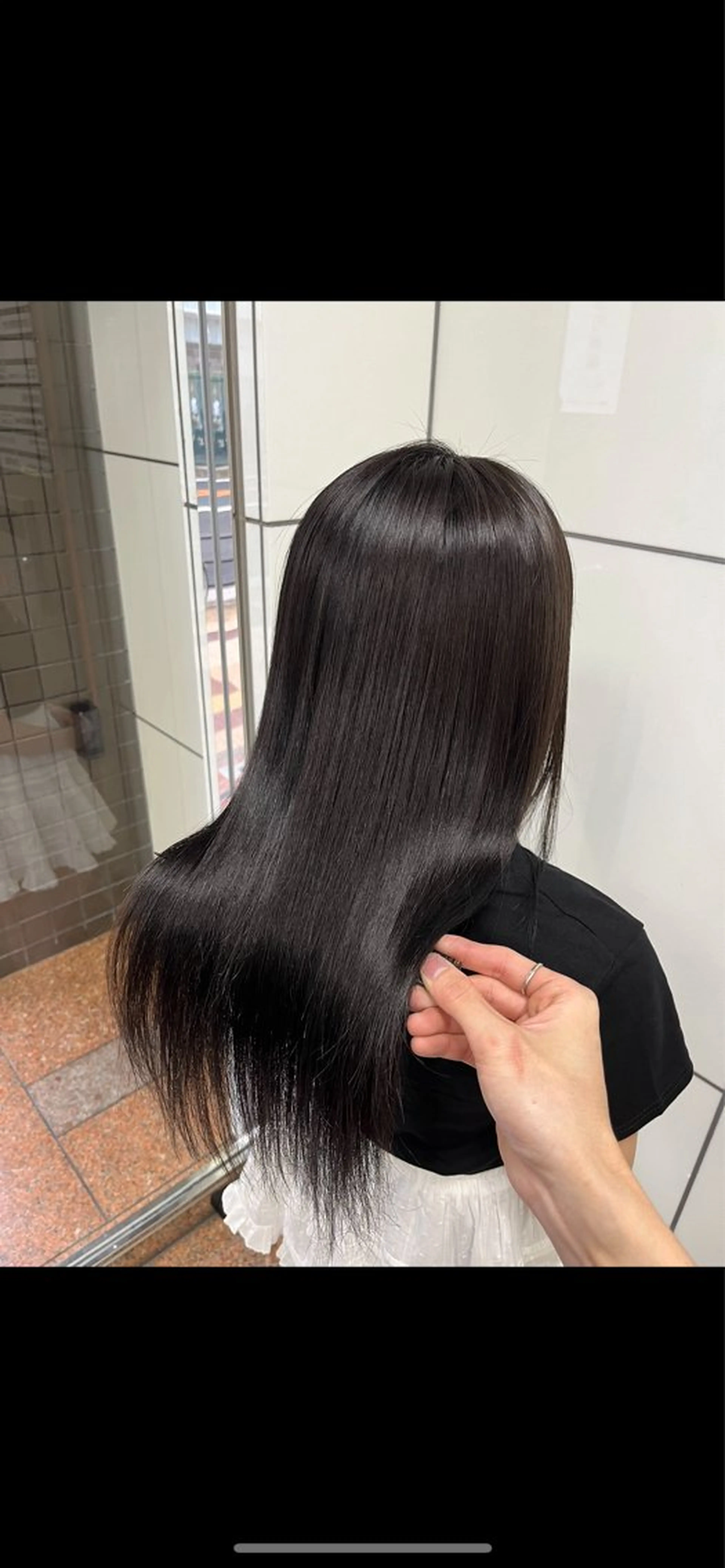 ロング カット 縮毛矯正 トリートメント 石原 悠貴のヘアスタイル