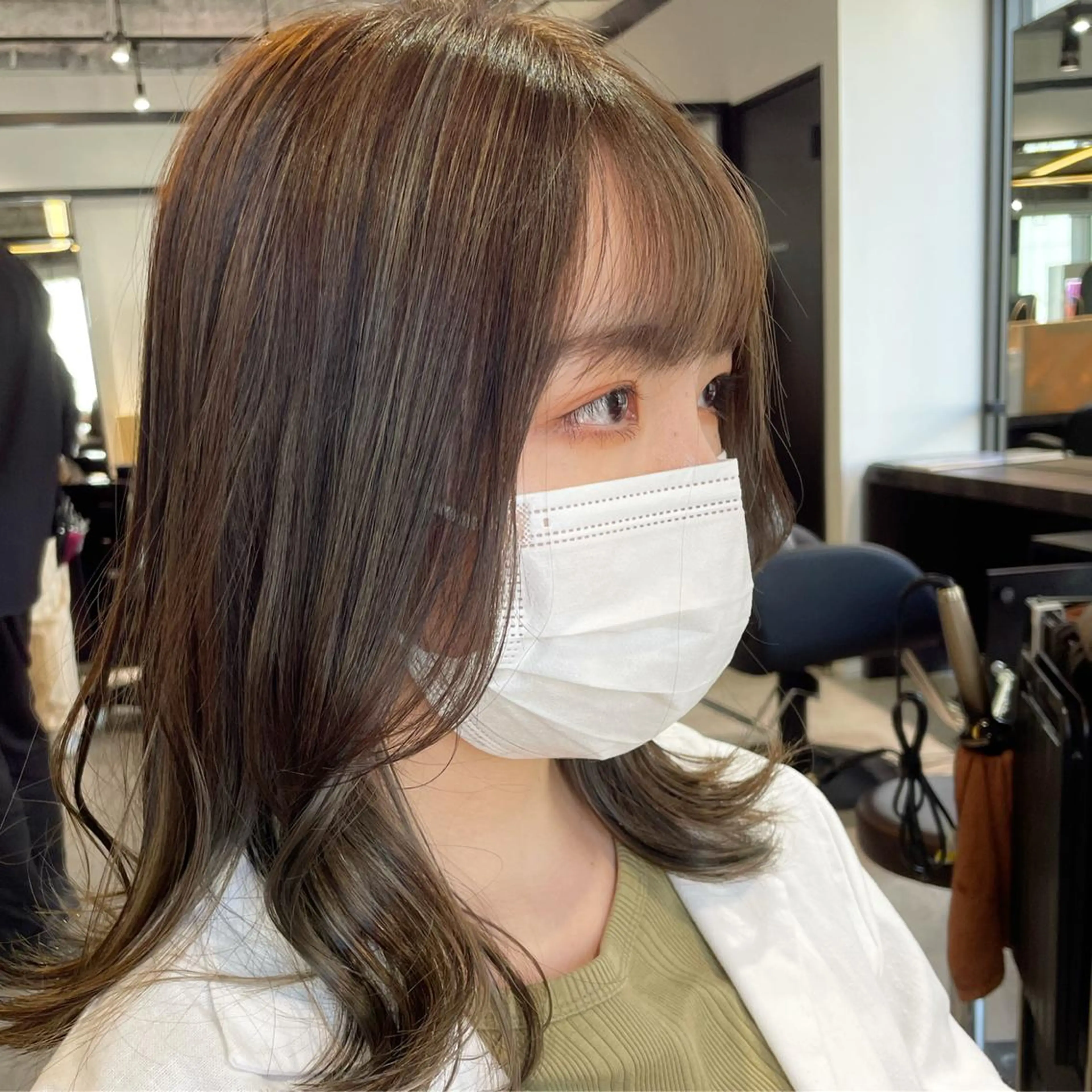 ミディアム カラー ハイライトカラー ハイライト One By The Ect所属・ショート/脱白髪染め ☆宇﨑悠実のヘアスタイル