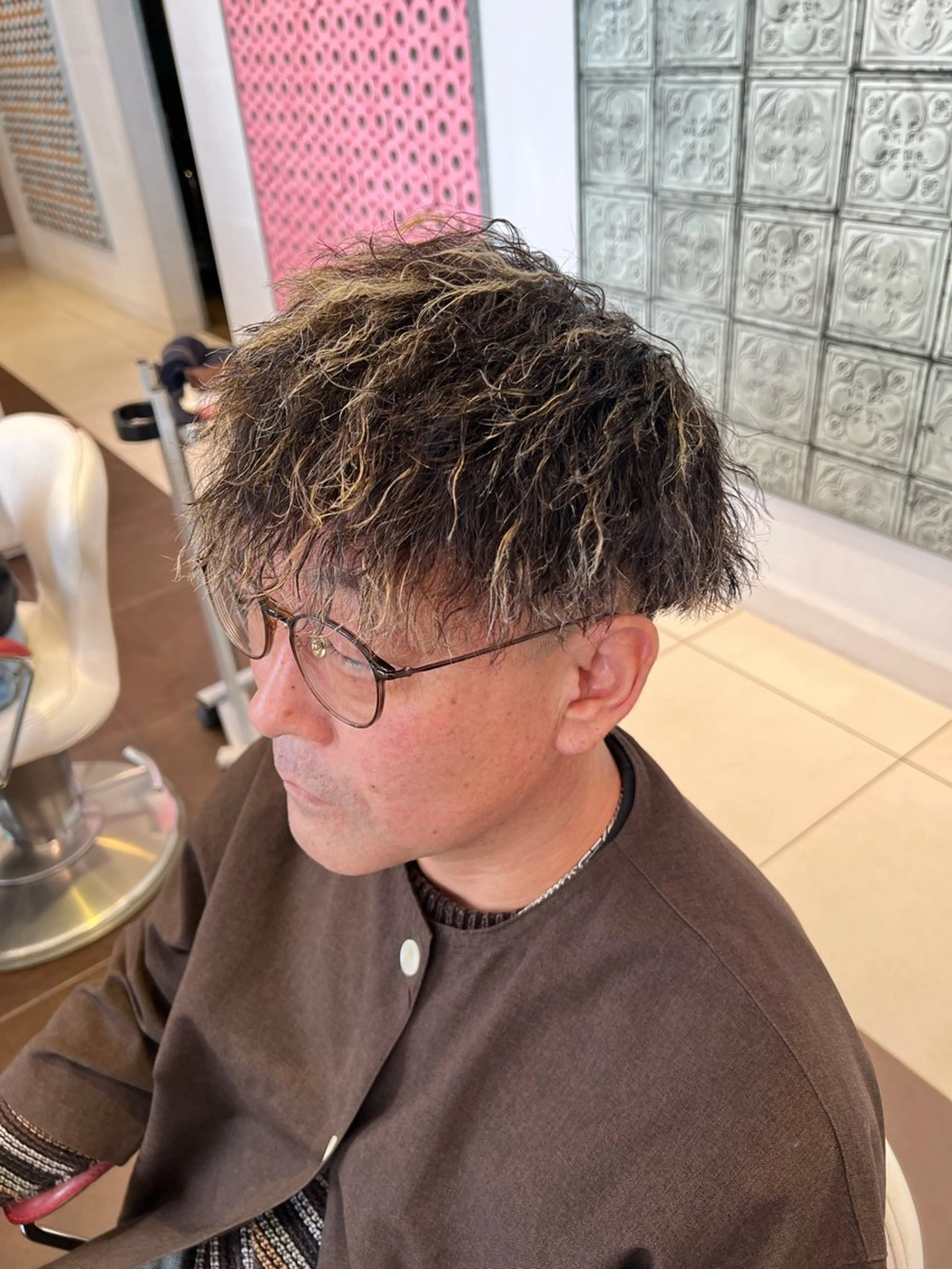 メンズ メンズハイライト 諸橋 陸斗のヘアスタイル