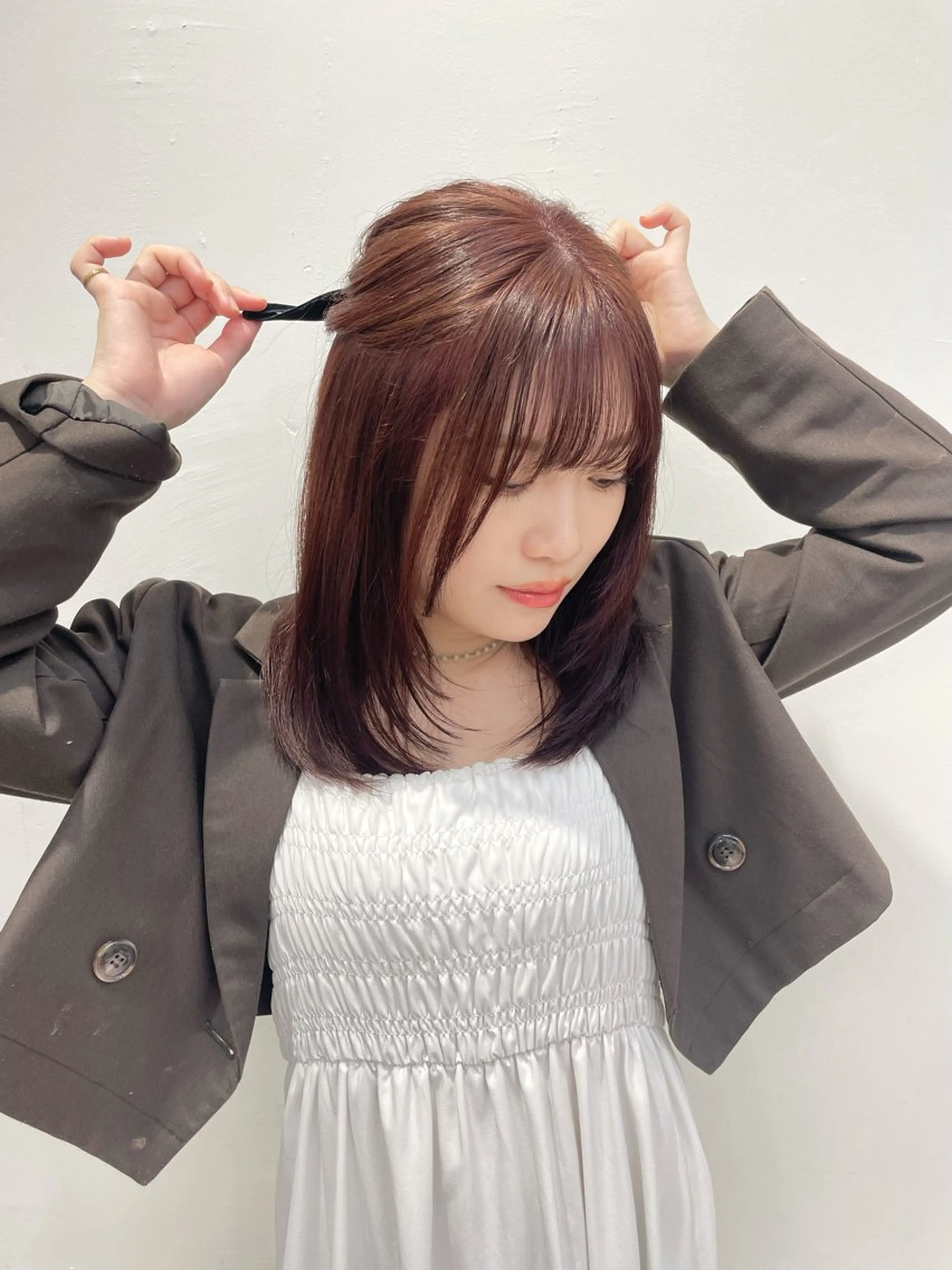 ミディアム カラー ヘアカラー トリートメント 透明感カラー 🩰あさのヘアスタイル