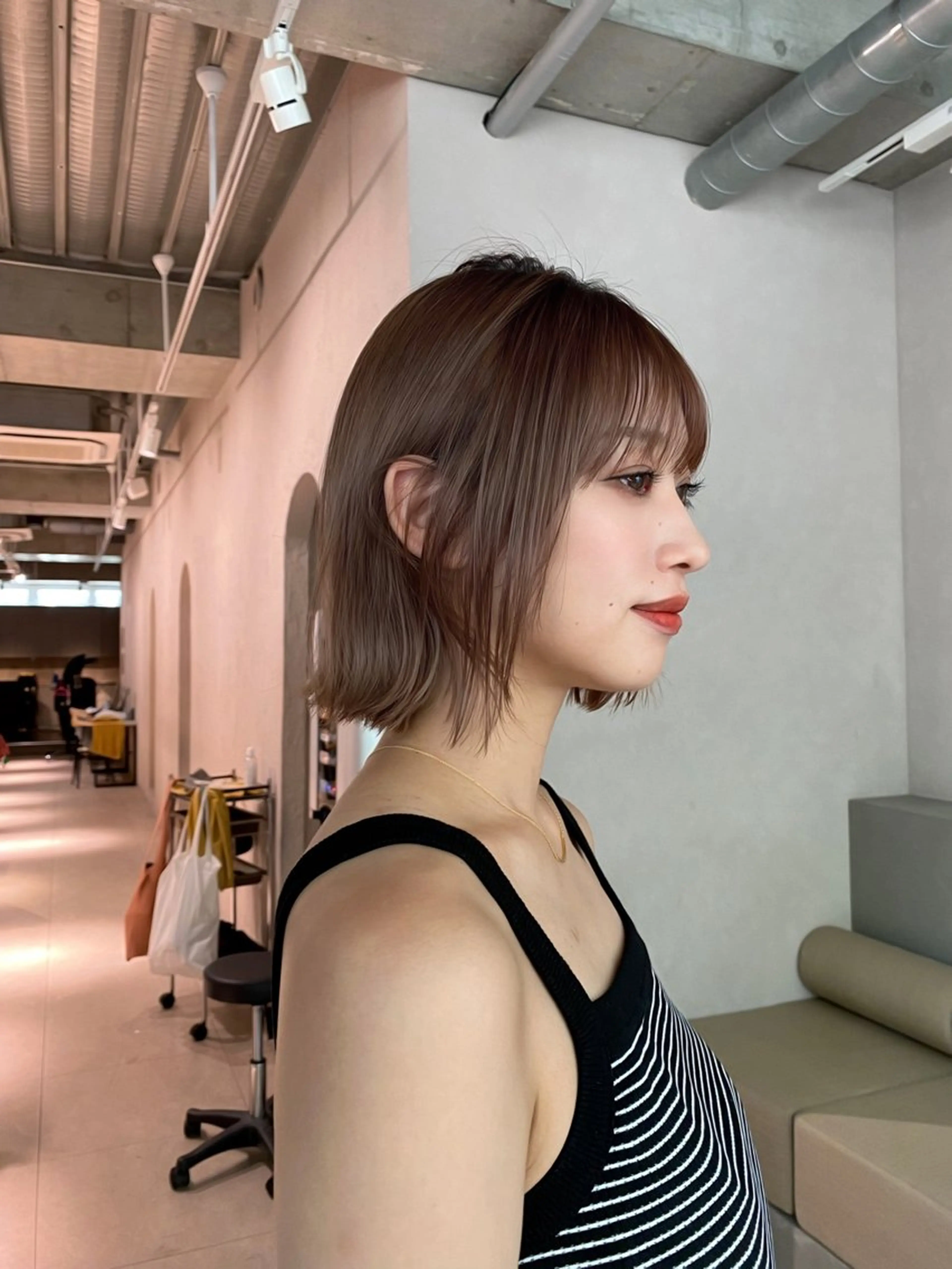 ショート 切りっぱなしボブ ボブ 栗原 瑞稀のヘアスタイル