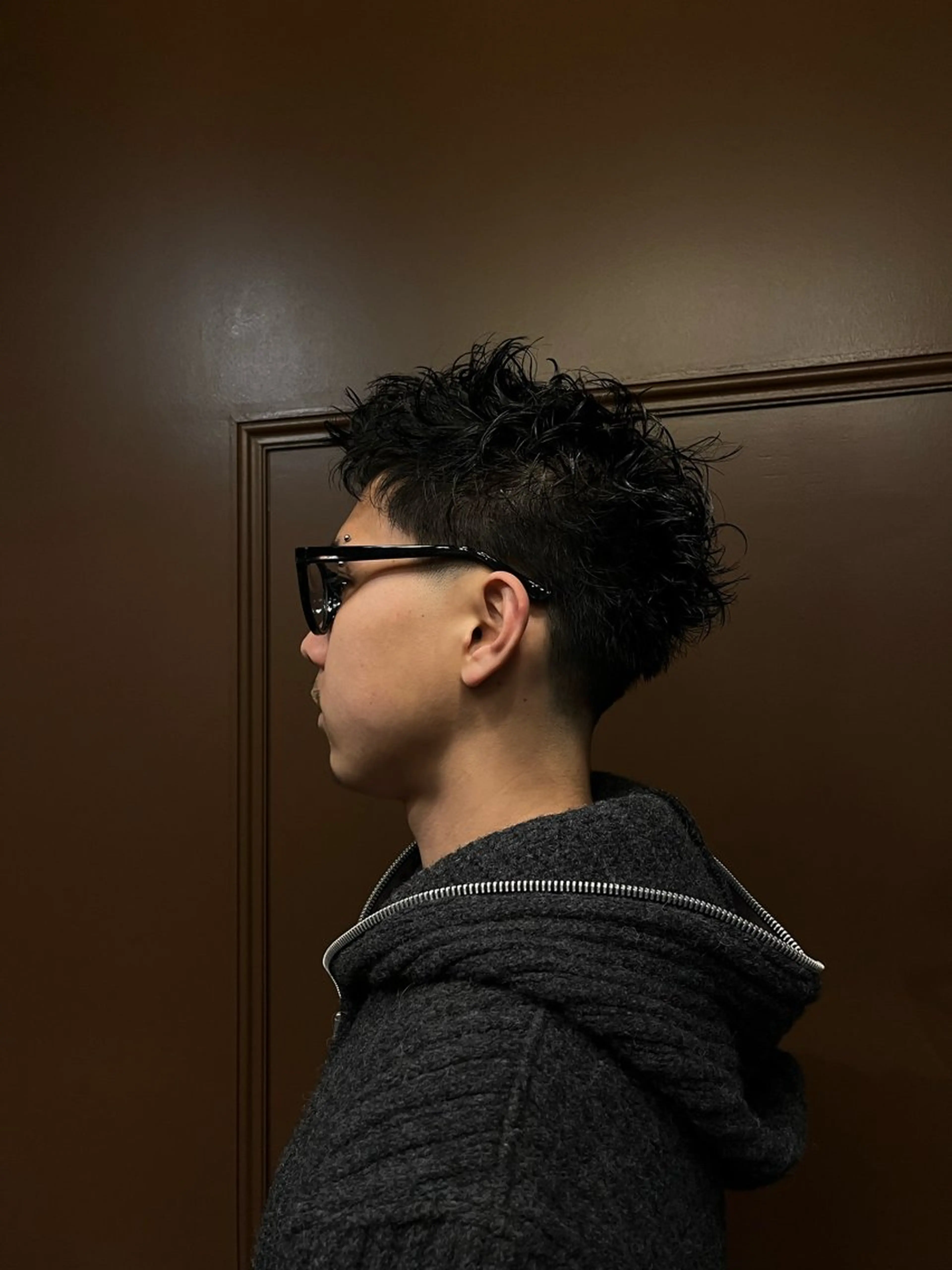 ミディアム ミディアムパーマ 窪田 力也のヘアスタイル