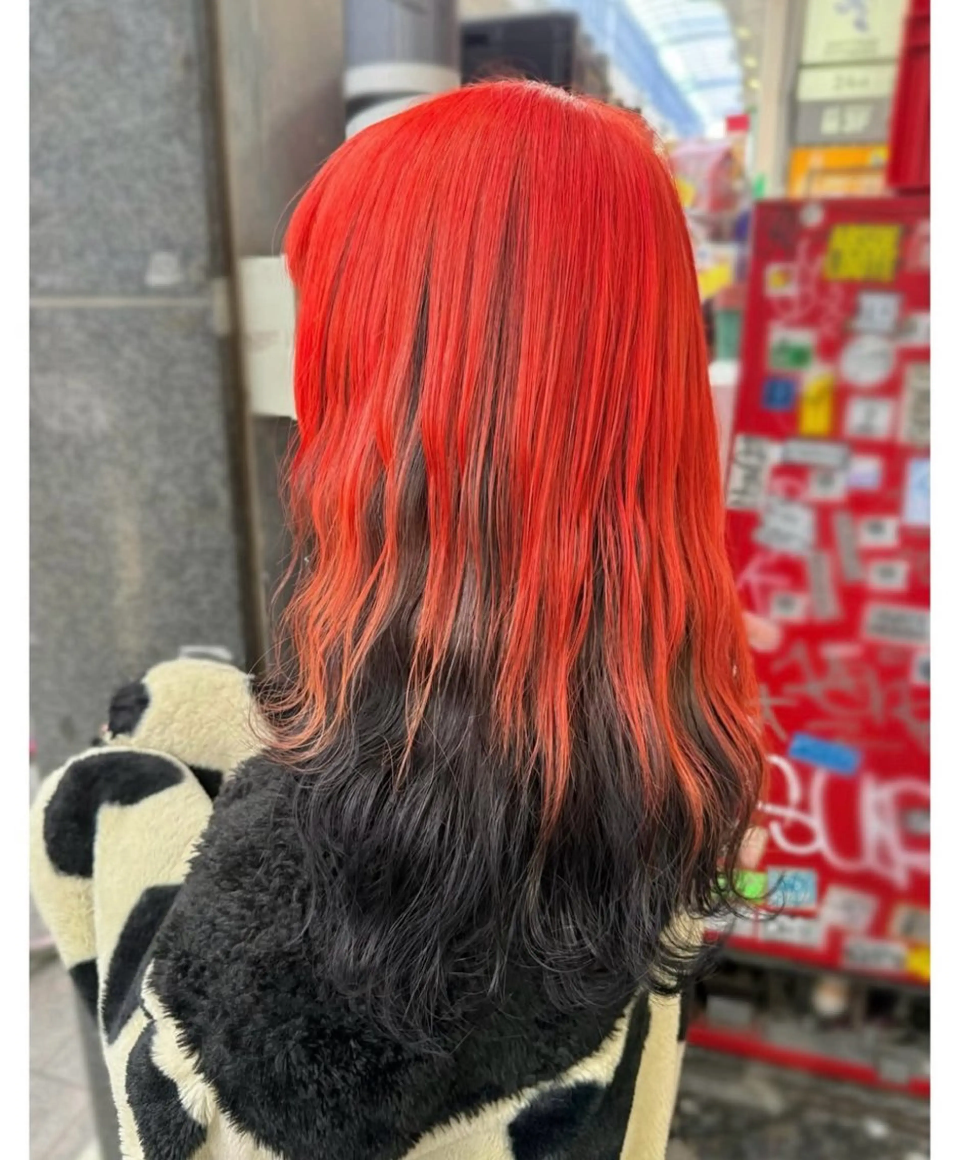 ミディアム カラー オレンジ ヘアカラー GARU-ガル-所属・TSUNO🦖 派手髪/オタク美容師のヘアスタイル