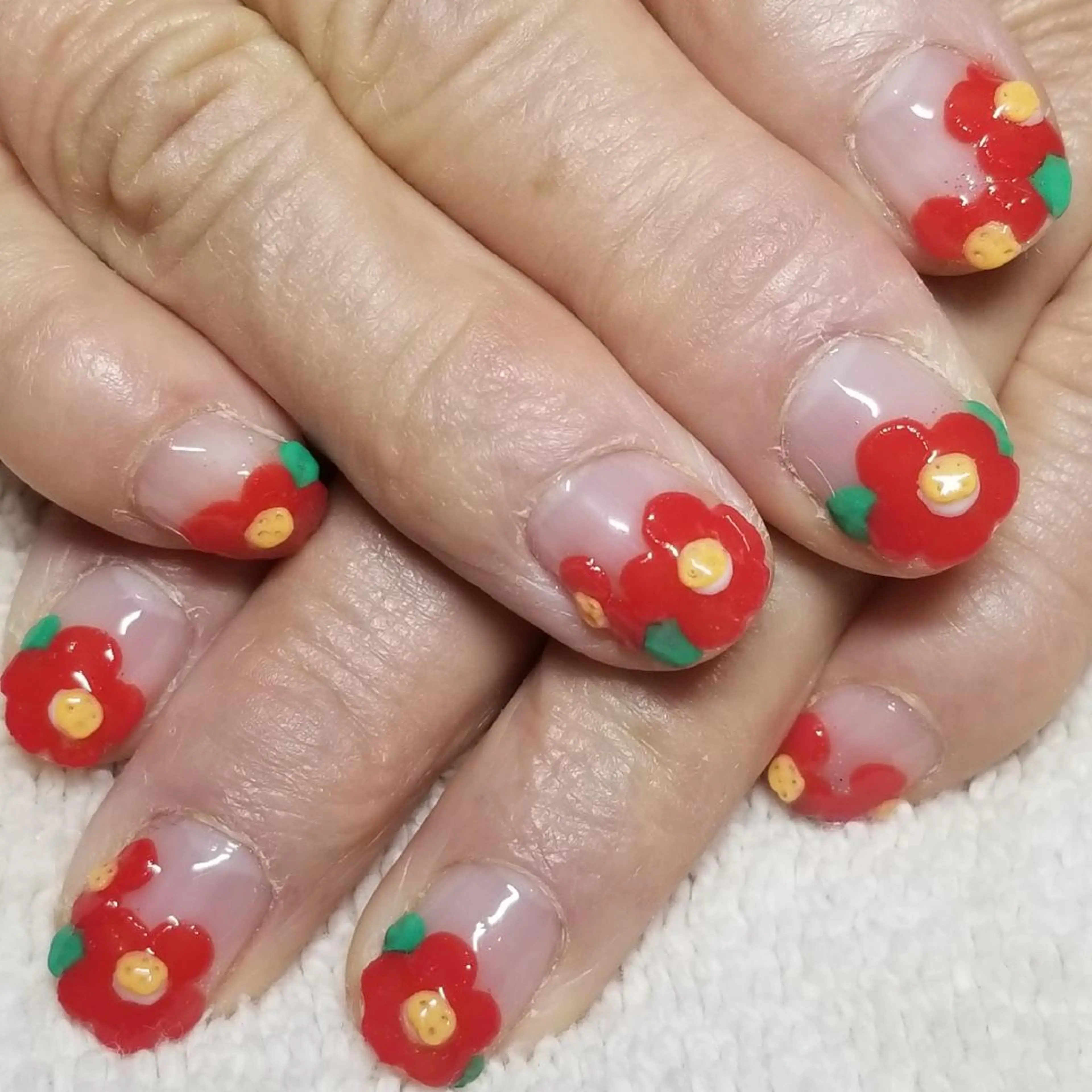 ネイル クリアネイル グラデーション ラメ(グリッター) ハンドネイル よしだ ひろきのネイルデザイン