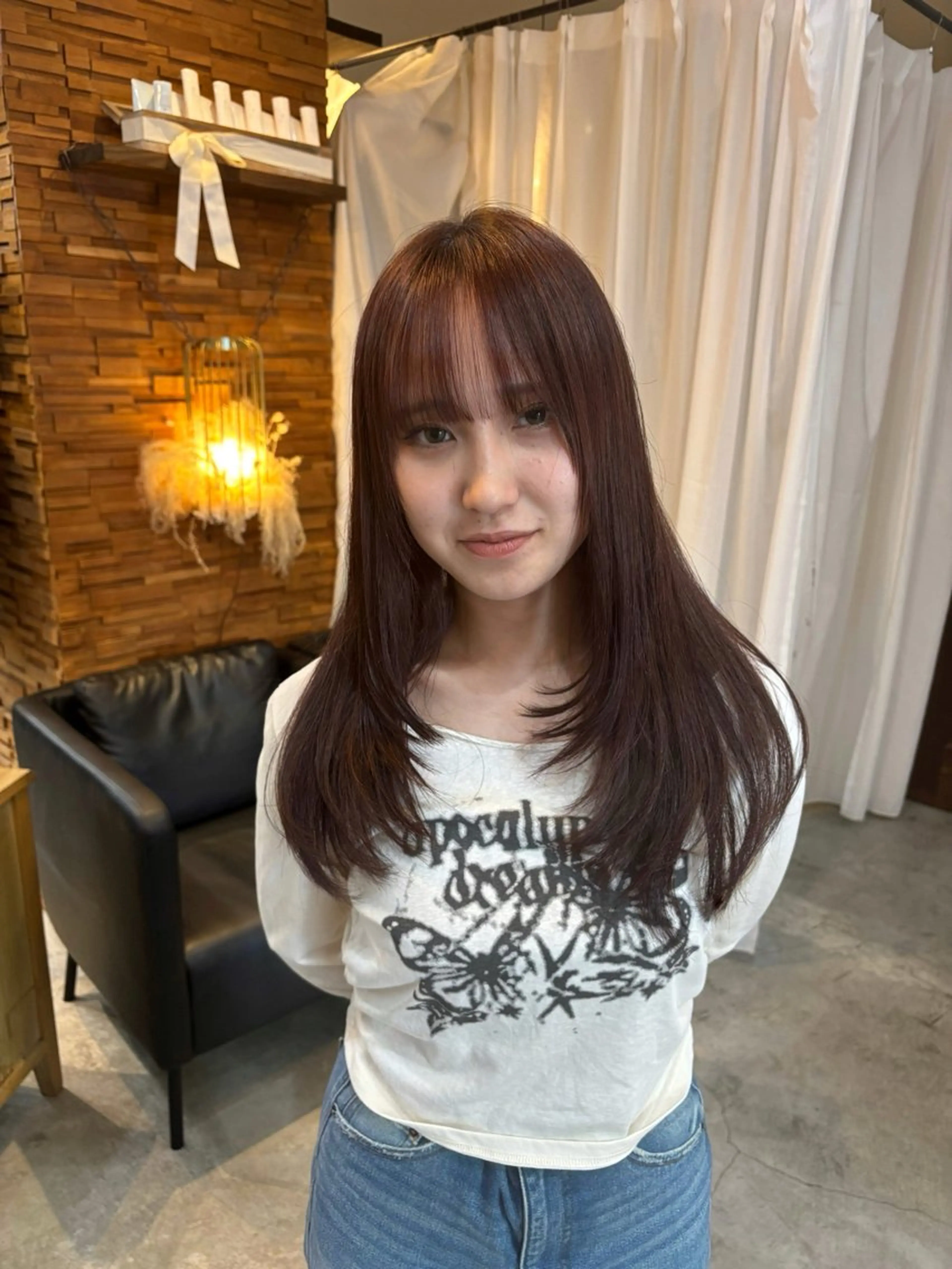 ロング レイヤーカット カット ボブ/可愛いスタイル ⠀ゆらのヘアスタイル