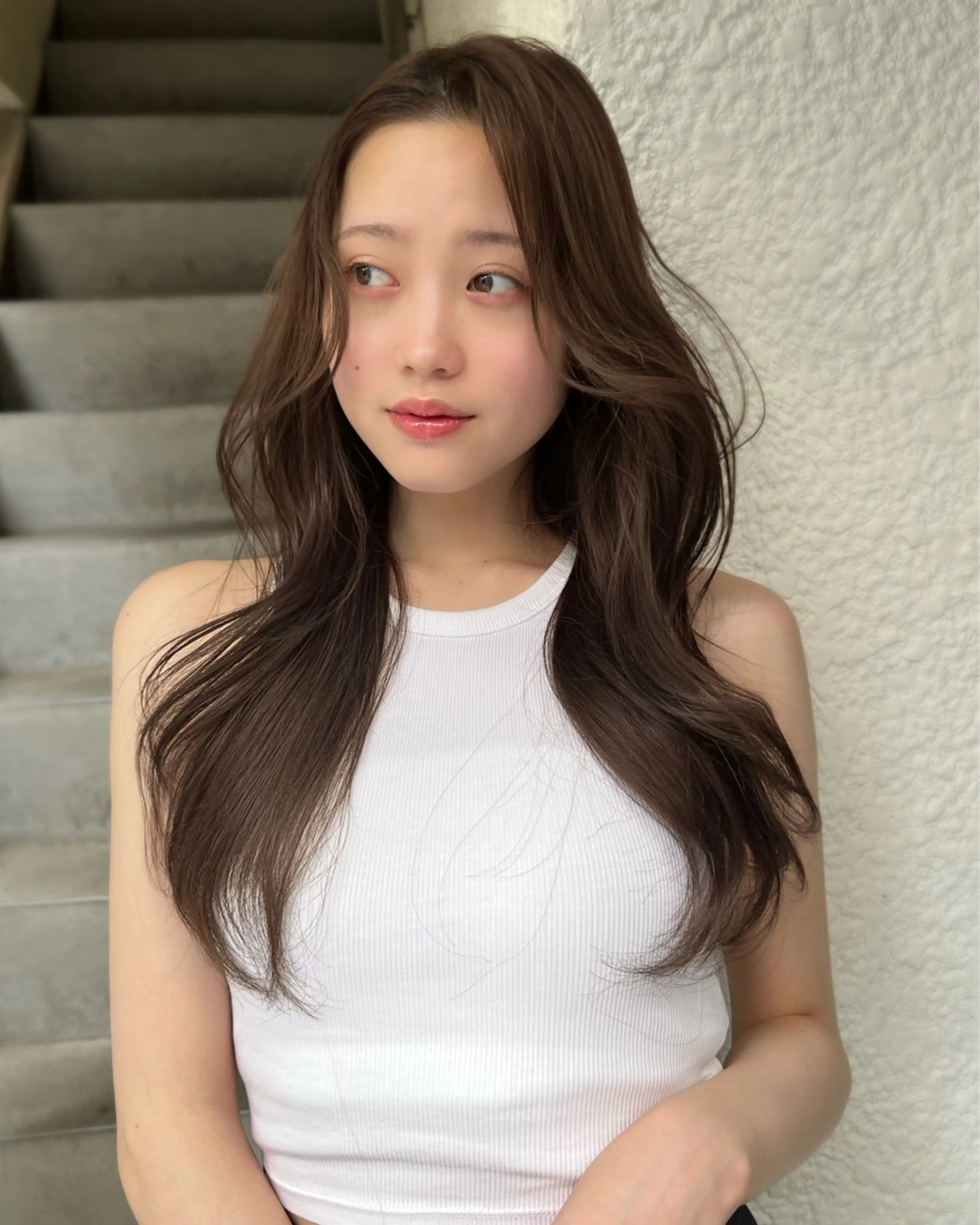 ロング 🤍🤍韓国ヘア おたけ🤍🤍のヘアスタイル