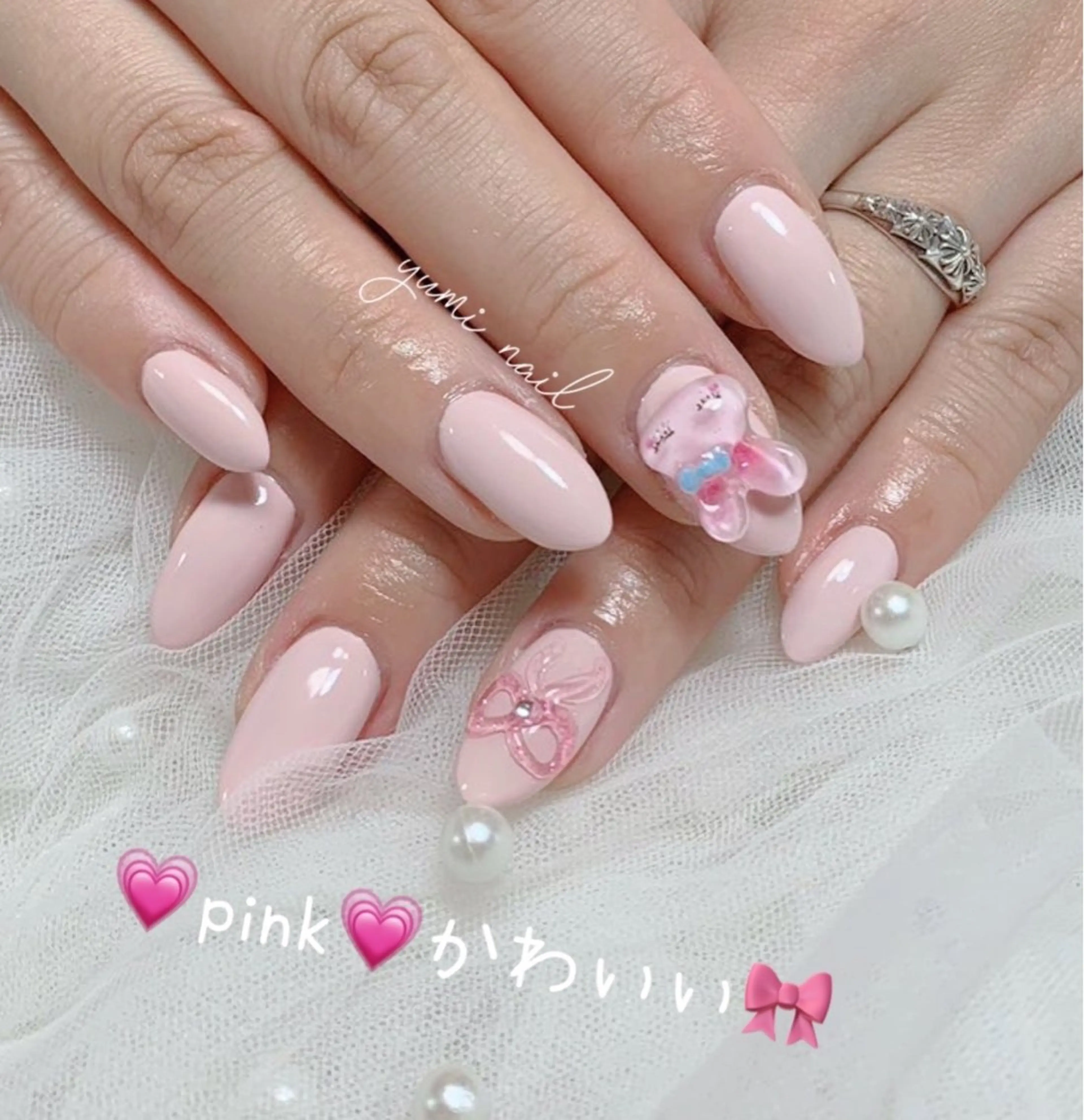 ネイル 𝐲𝐮𝐦𝐢🎀 長さ出しデザイン専門のネイルデザイン