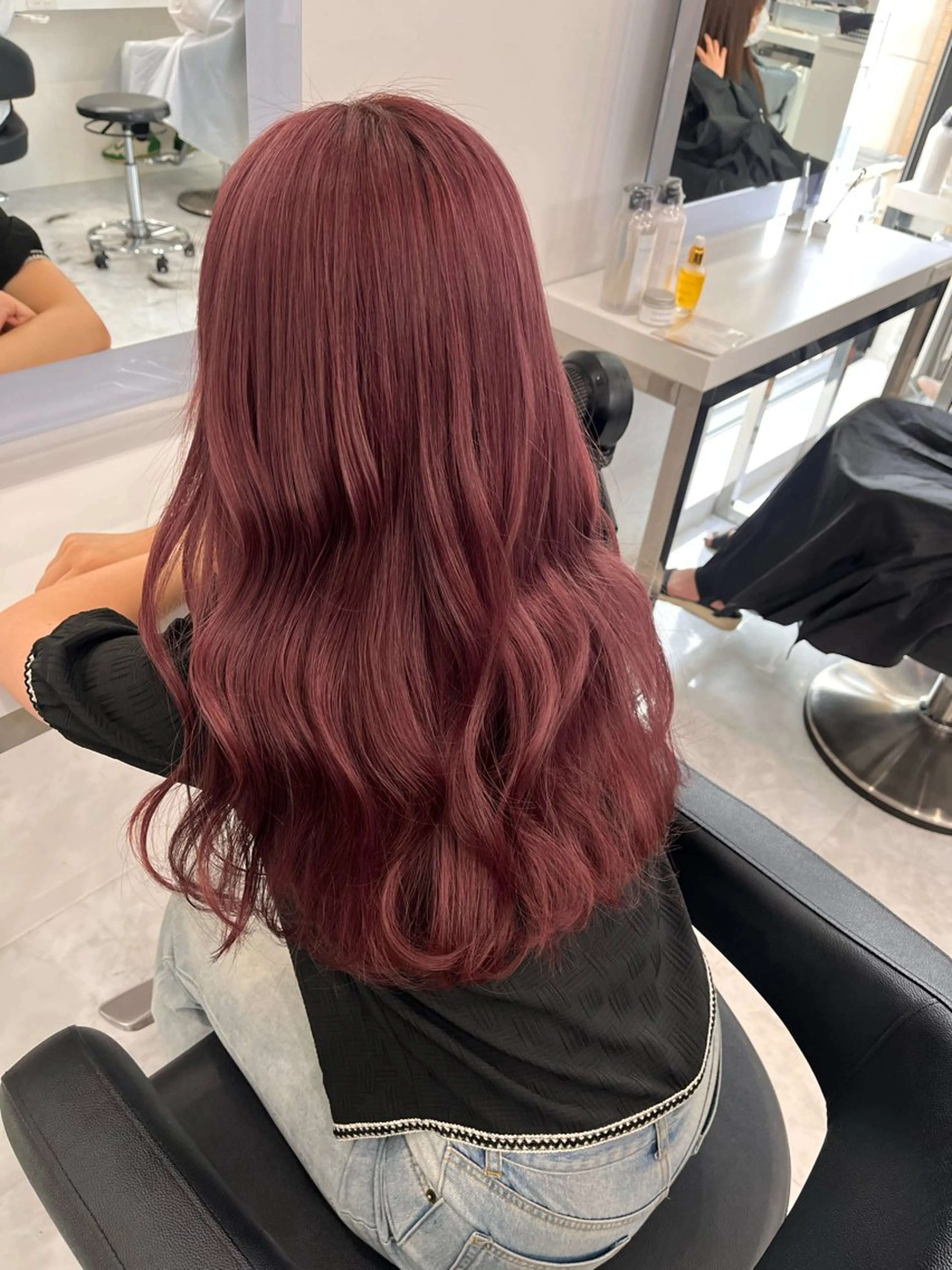 セミロング カラー ヘアカラー トリートメント ヘッドスパ ヘアセット 大人っぽ♡上品な暖色 ♡ブリーチなし♡のヘアスタイル