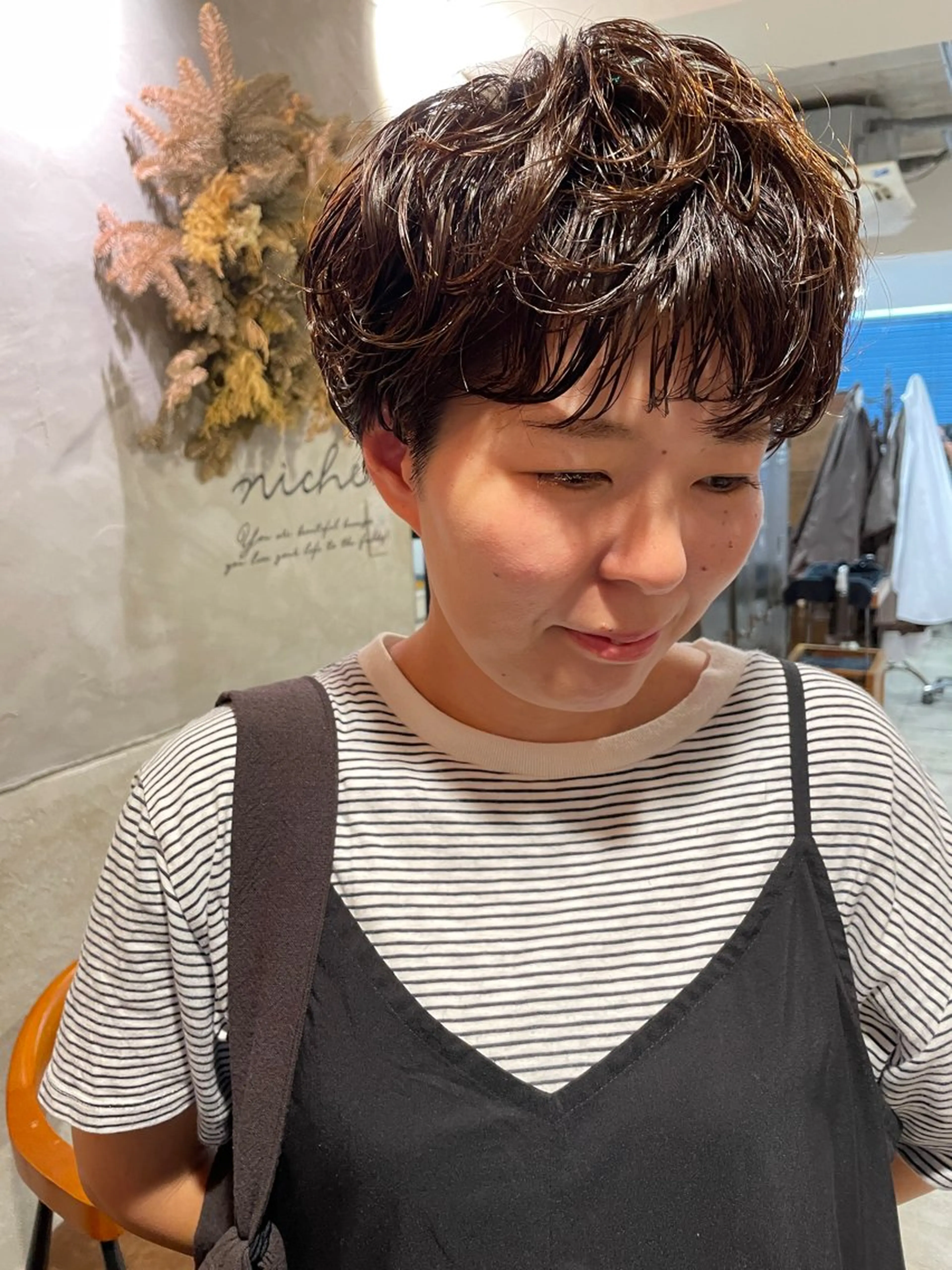 ショート カット パーマ トリートメント さの あやねのヘアスタイル