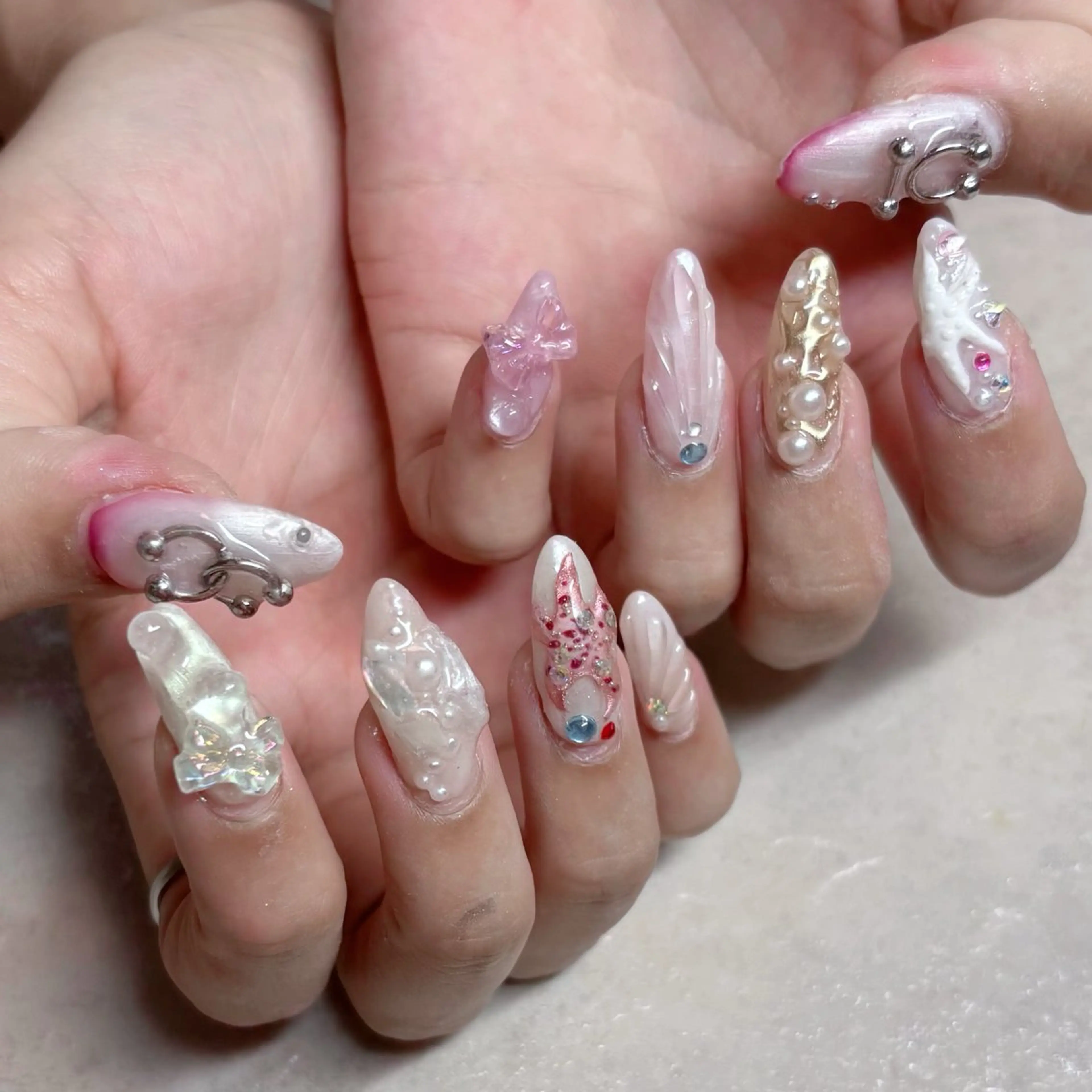 ネイル ハンドネイル mimi 高石桃朱のネイルデザイン