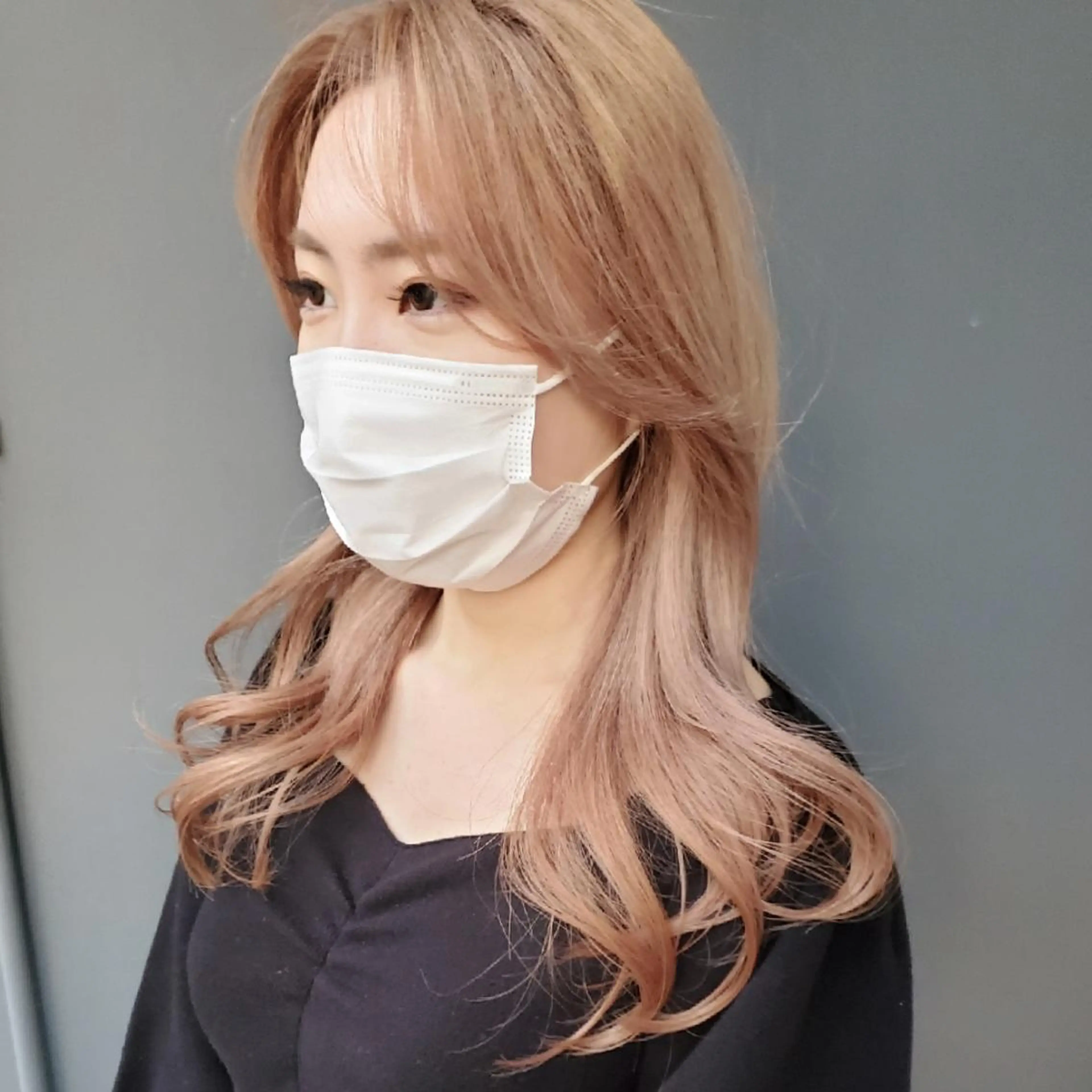 カラー ハイトーンカラー 韓国レイヤー　 suzuのヘアスタイル