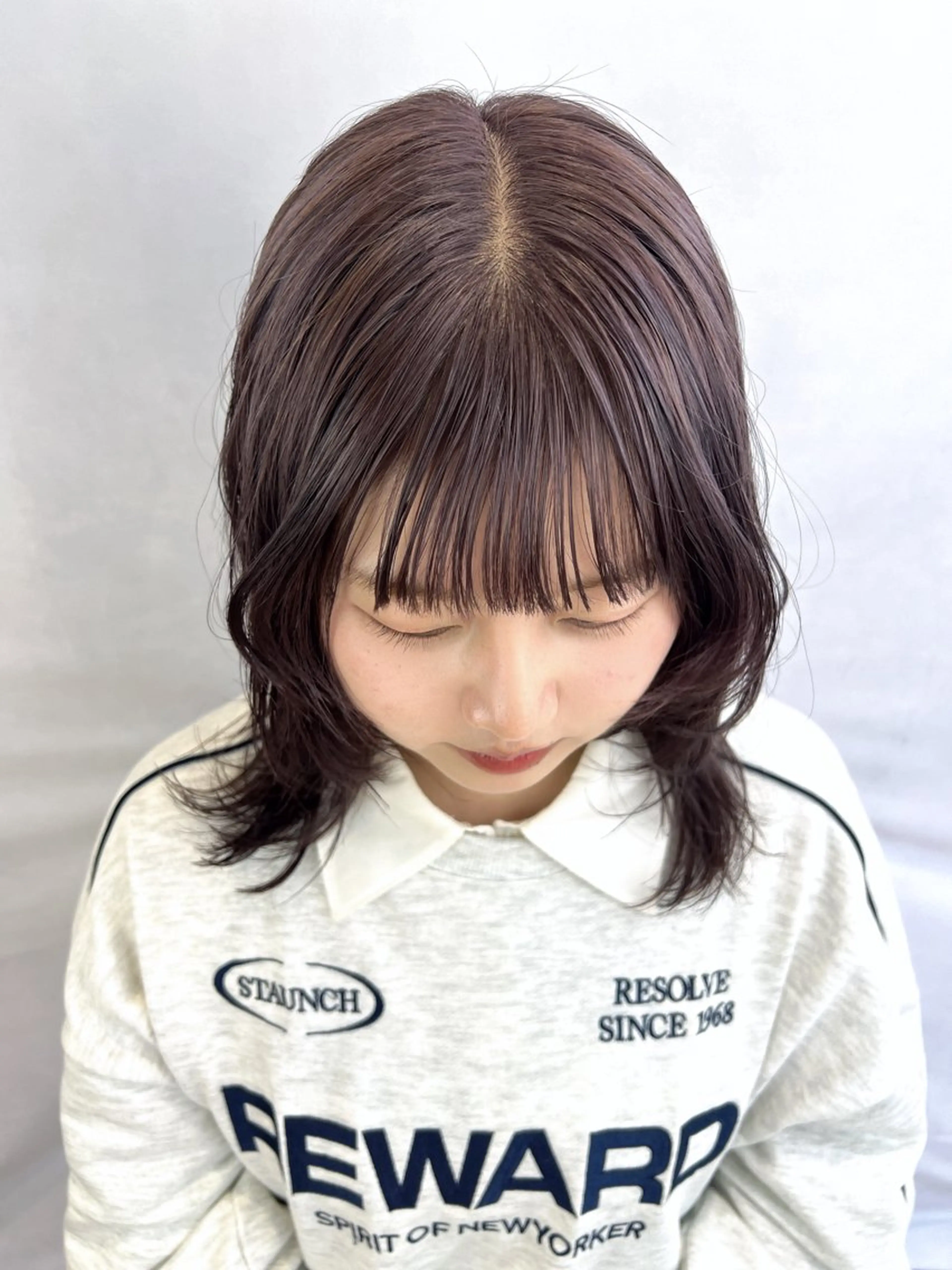 セミロング カラー 松浦 涼雅のヘアスタイル