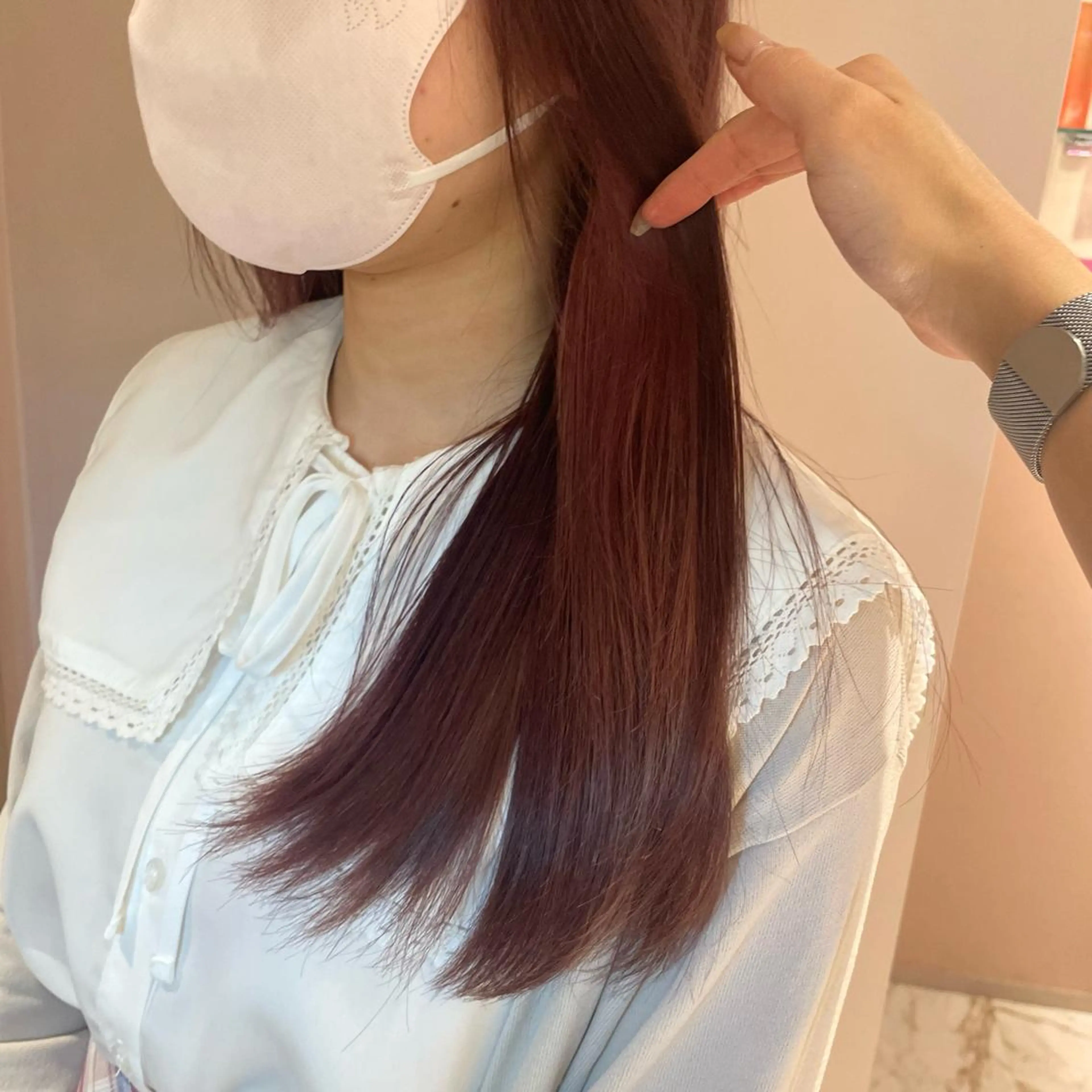 ロング ヘアカラー トリートメント ヘッドスパ マホ/日吉/髪質改善 /レイヤー/ガーリーのヘアスタイル