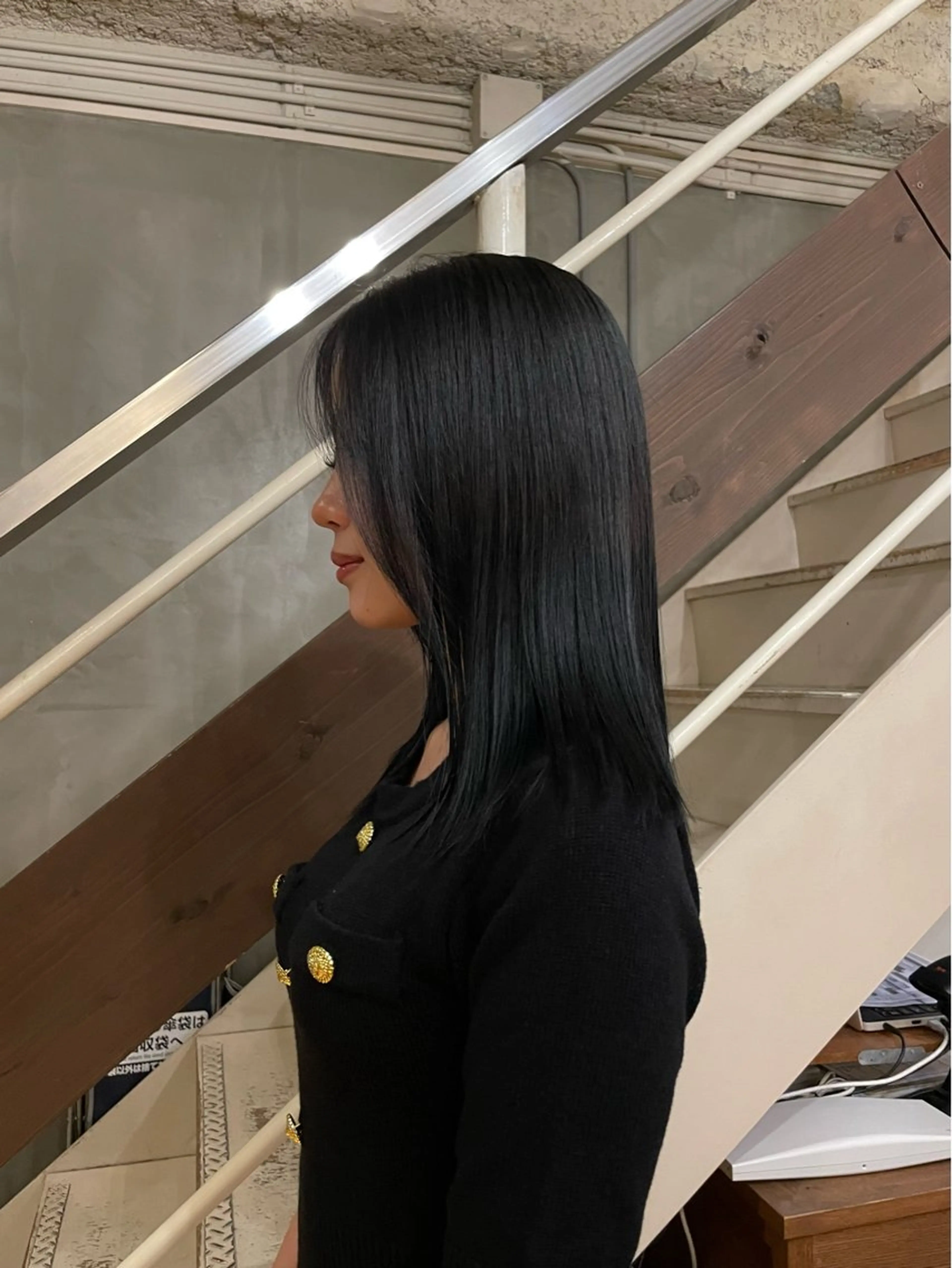 ミディアム 北堀江/透明感カラー /レイヤー/じゅきのヘアスタイル