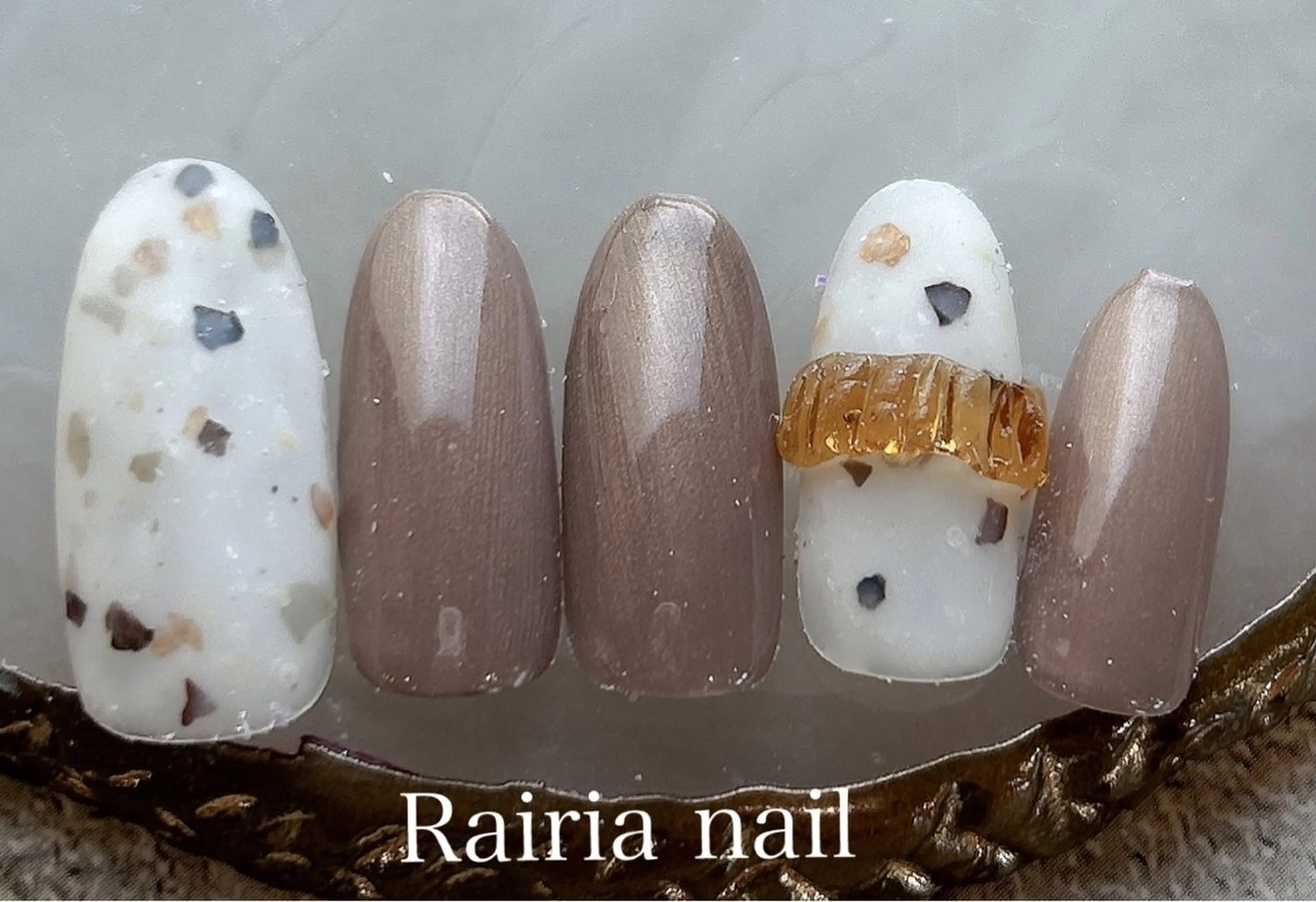 ネイル アートネイル ジェルネイル 持ち込み ニュアンスネイル パラジェル Rairia nail本八幡店のネイルデザイン