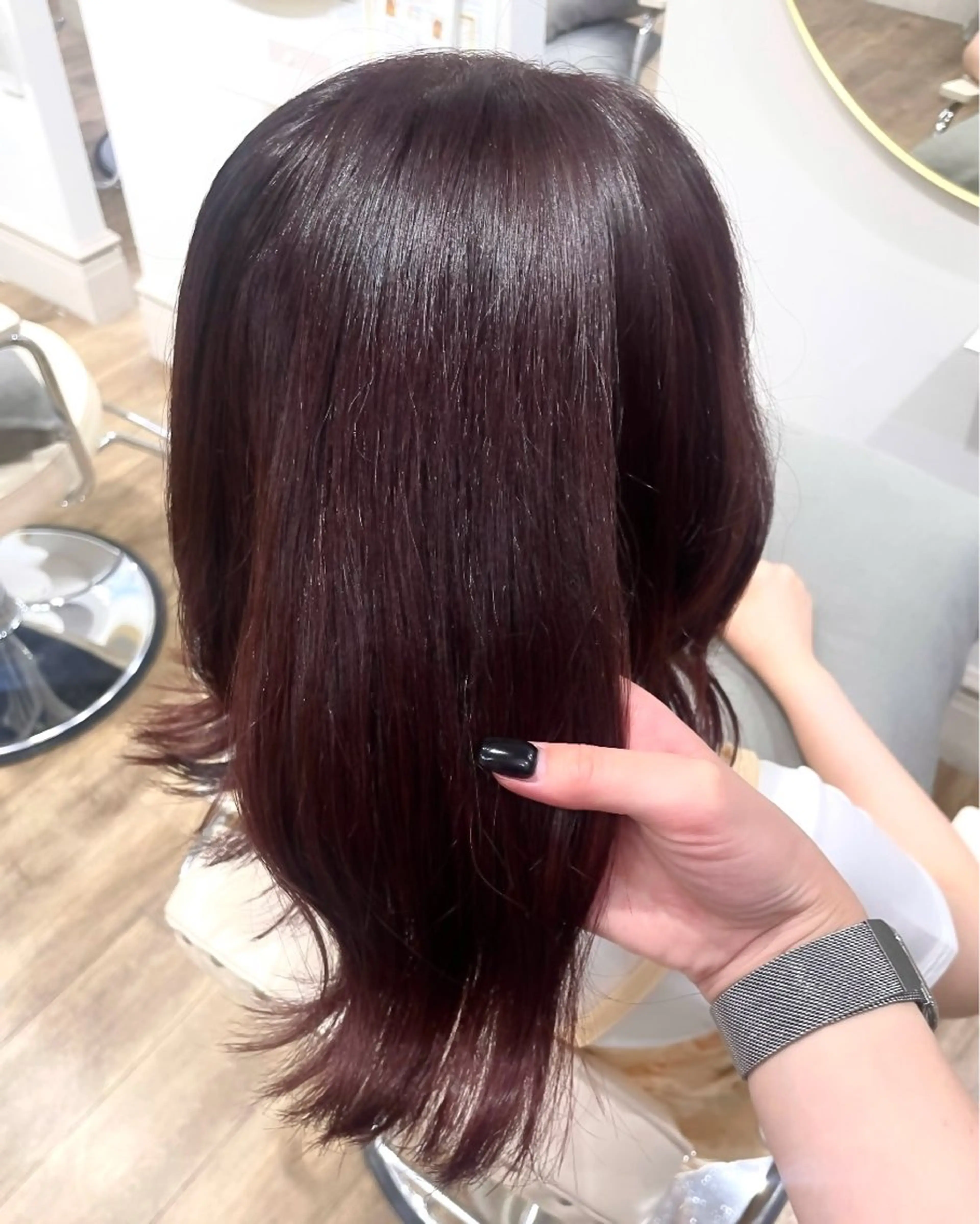 ミディアム ヘアカラー トリートメント ももか /韓国style🖤のヘアスタイル