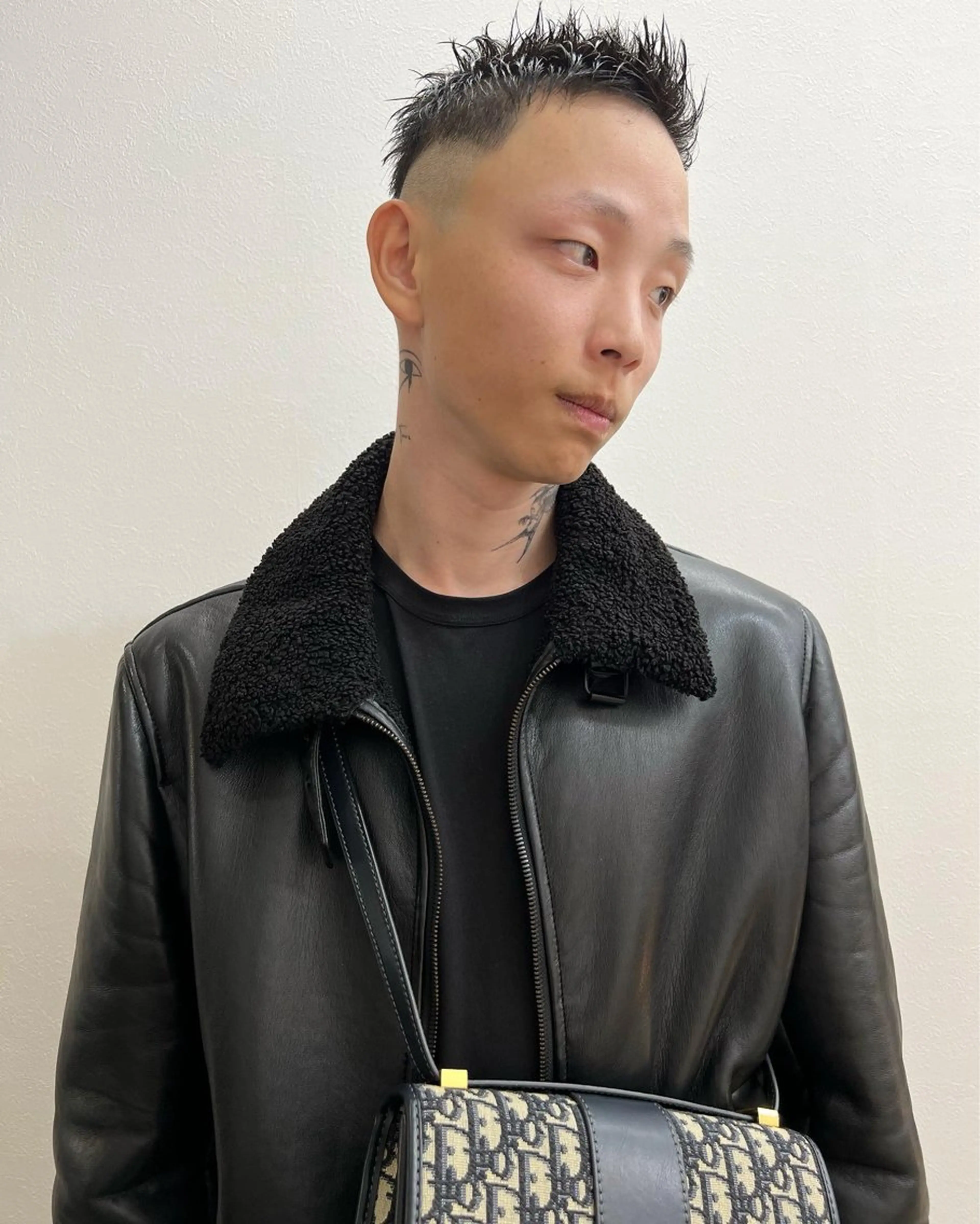 カラー パーマ メンズ アップバング センターパート マッシュ メンズパーマ スパイキーショート 【池袋/スパイキー ショート】ⓝⓘⓜⓤのヘアスタイル