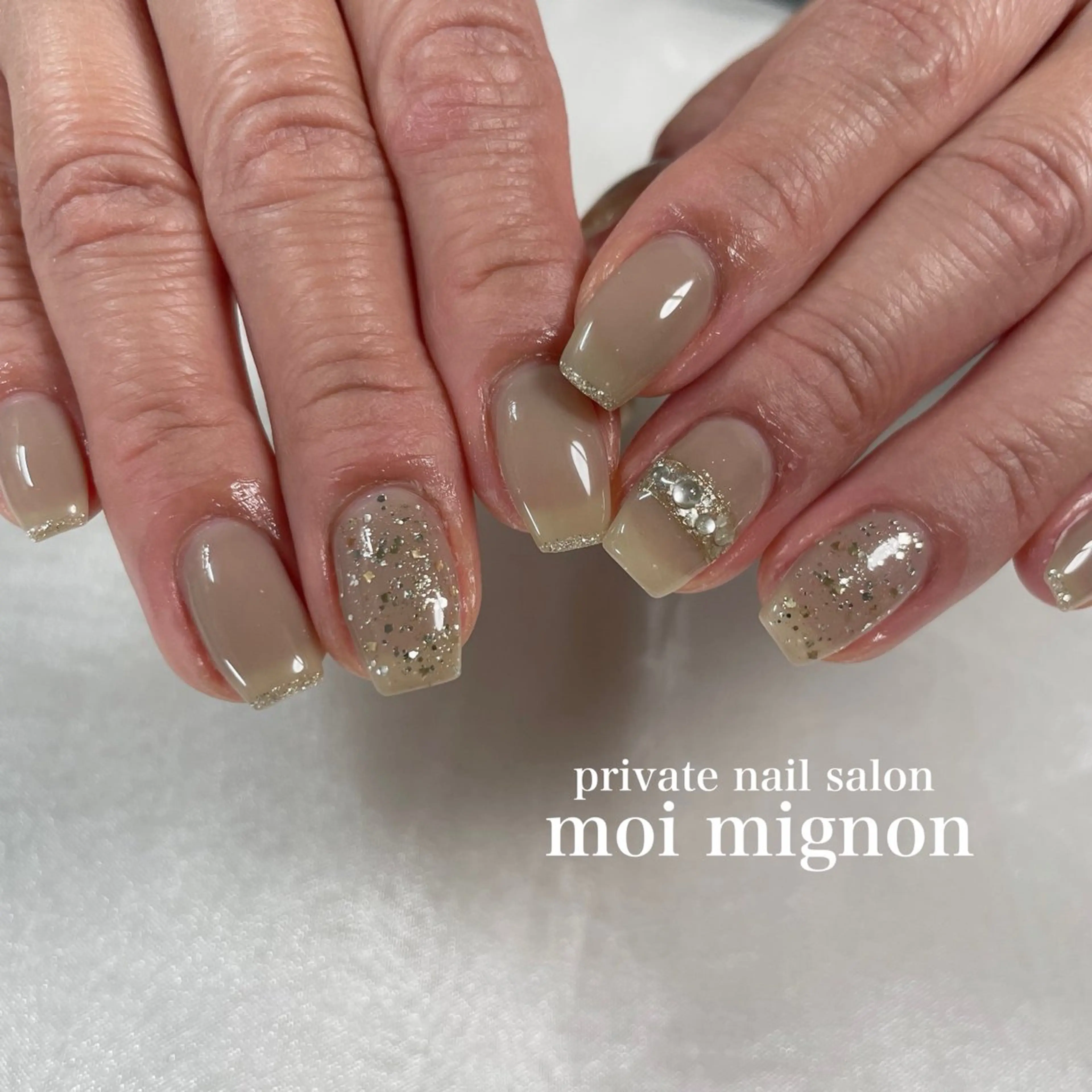 ネイル アートネイル ラメ(グリッター) 持ち込み ハンドネイル nailist Aki♡のネイルデザイン