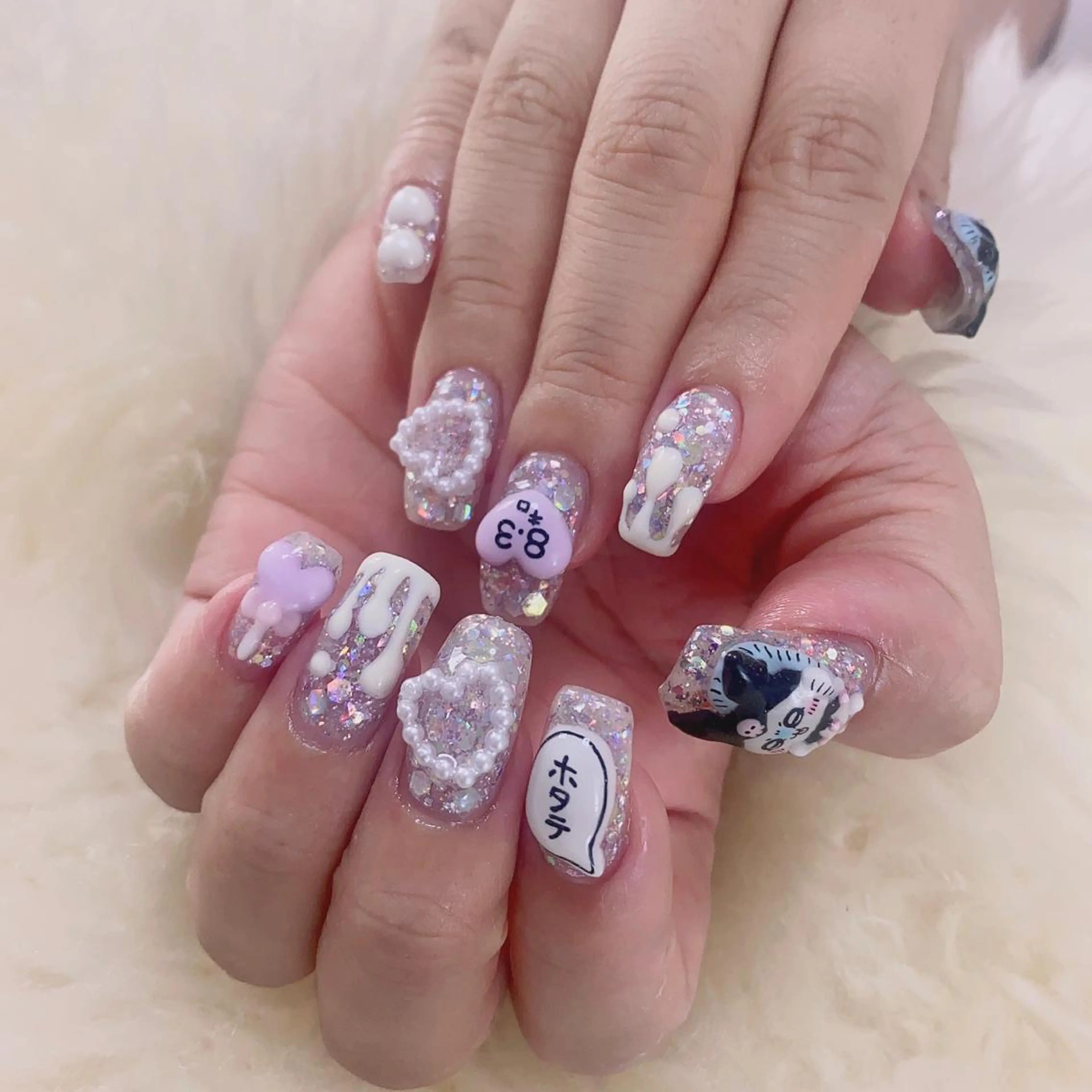 ロング ハンドネイル ハンドケア 💜MIYA nail川崎店のネイルデザイン