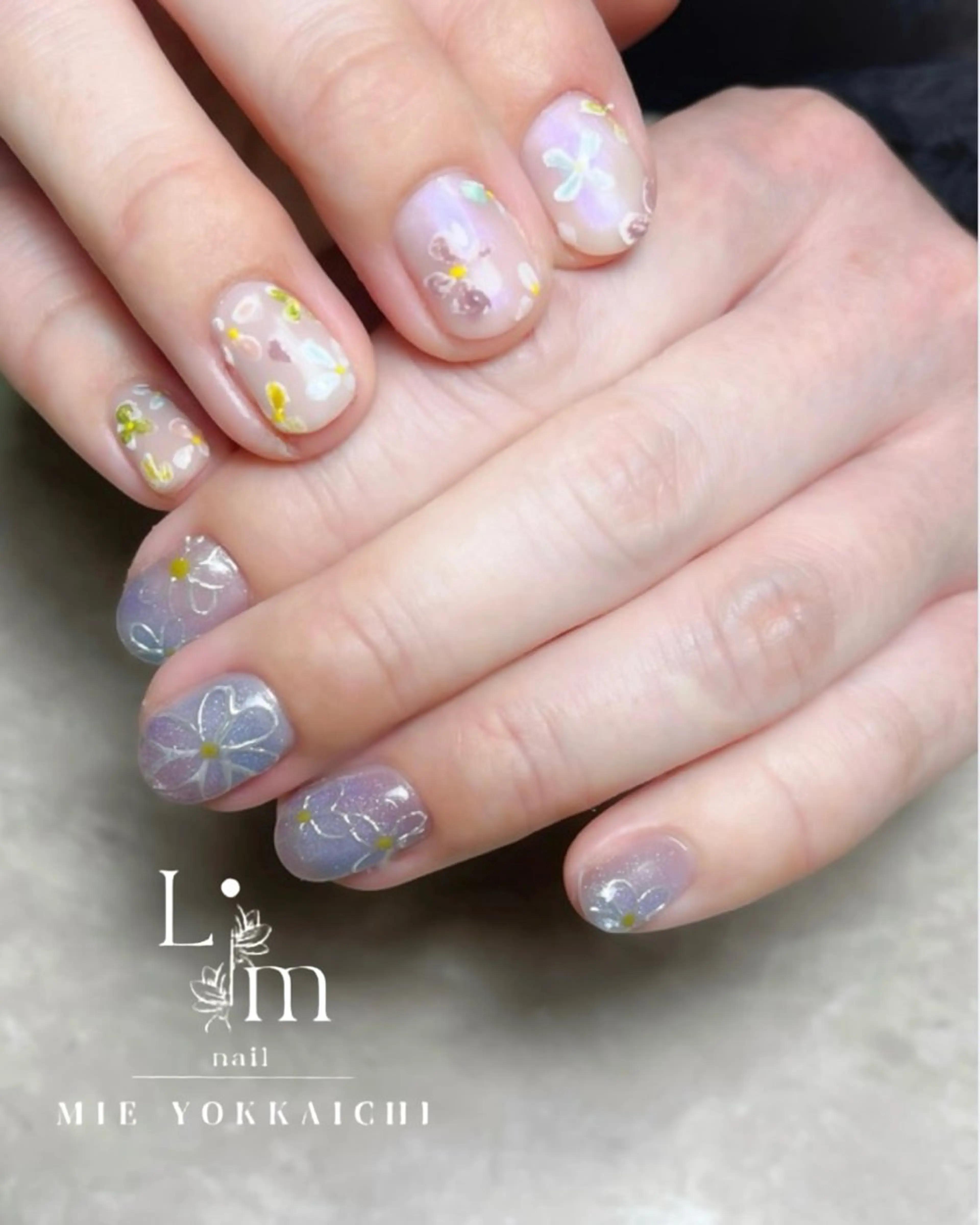 ネイル フラワーネイル 春ネイル Li.m nail リム ネイルのネイルデザイン