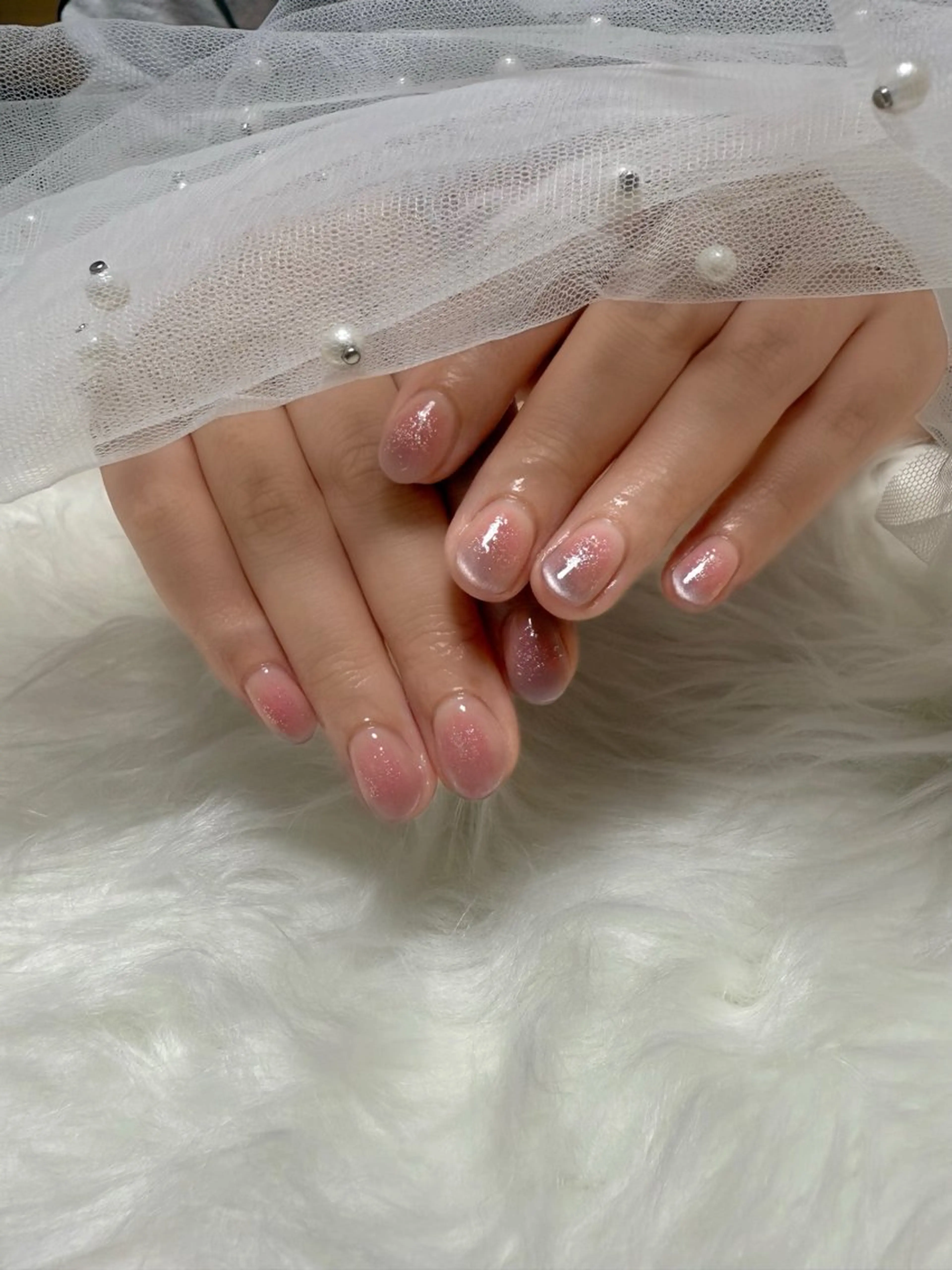 ネイル チークネイル グラデーション マグネットネイル ショートネイル ハンドネイル Tip  by Tip所属・Tip by Tip 相馬知晶のネイルデザイン