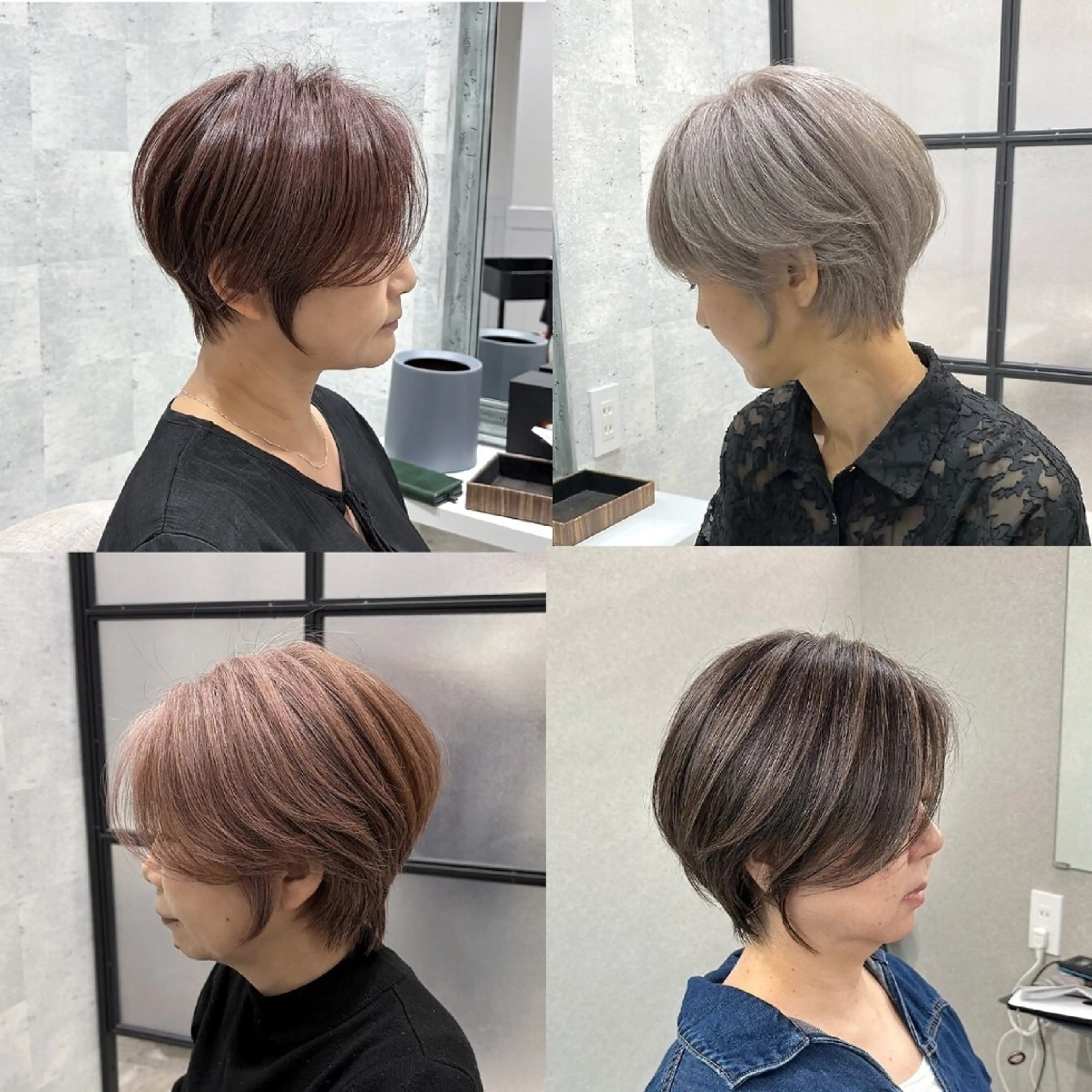 ショート カラー トリートメント 大人上品な白髪ぼかし ☆【TAKASHI】のヘアスタイル