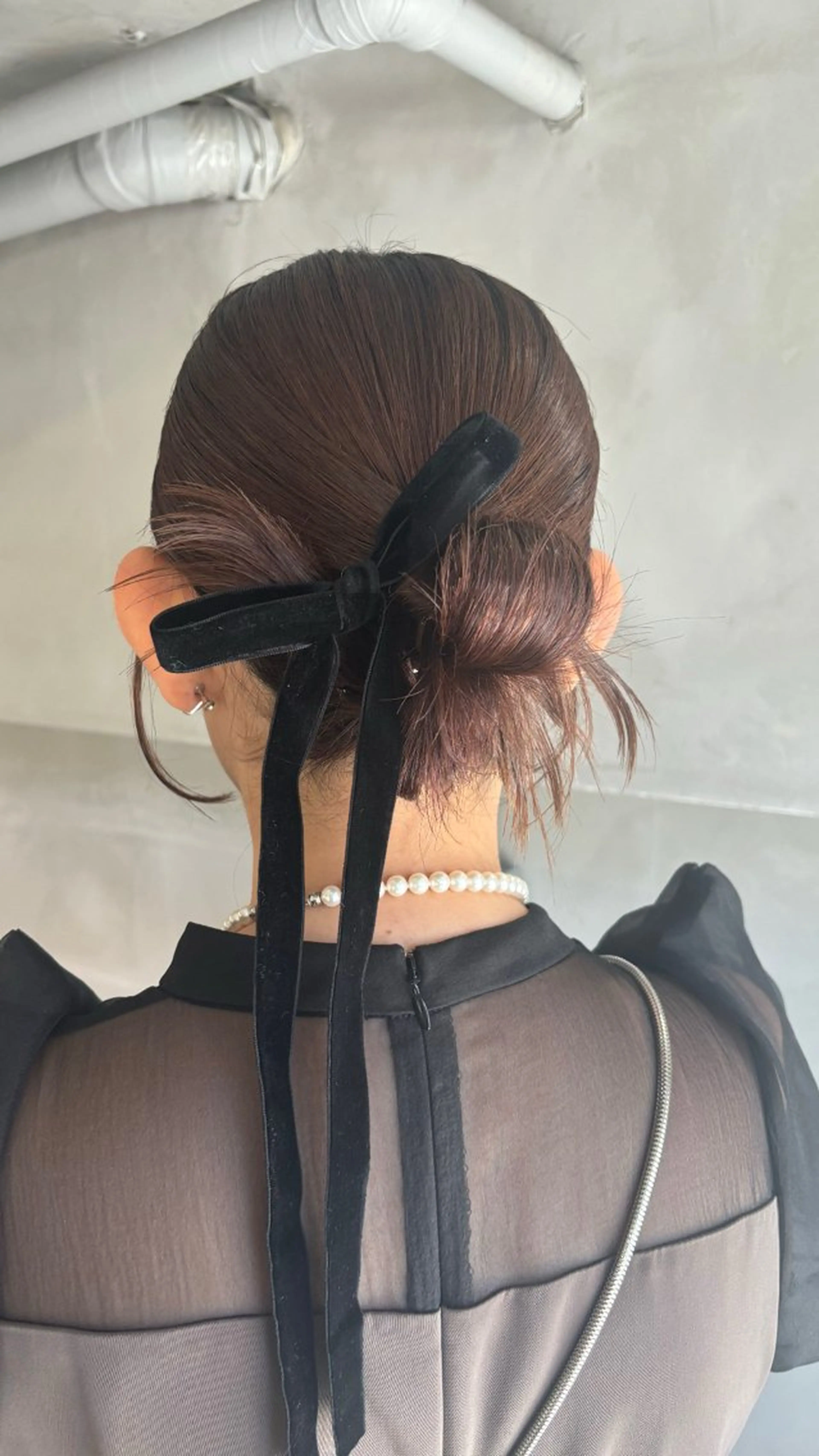 ヘアアレンジ ヘアセット 🧸ミルクティー／ ぷつっとボブ｜ミクのヘアスタイル