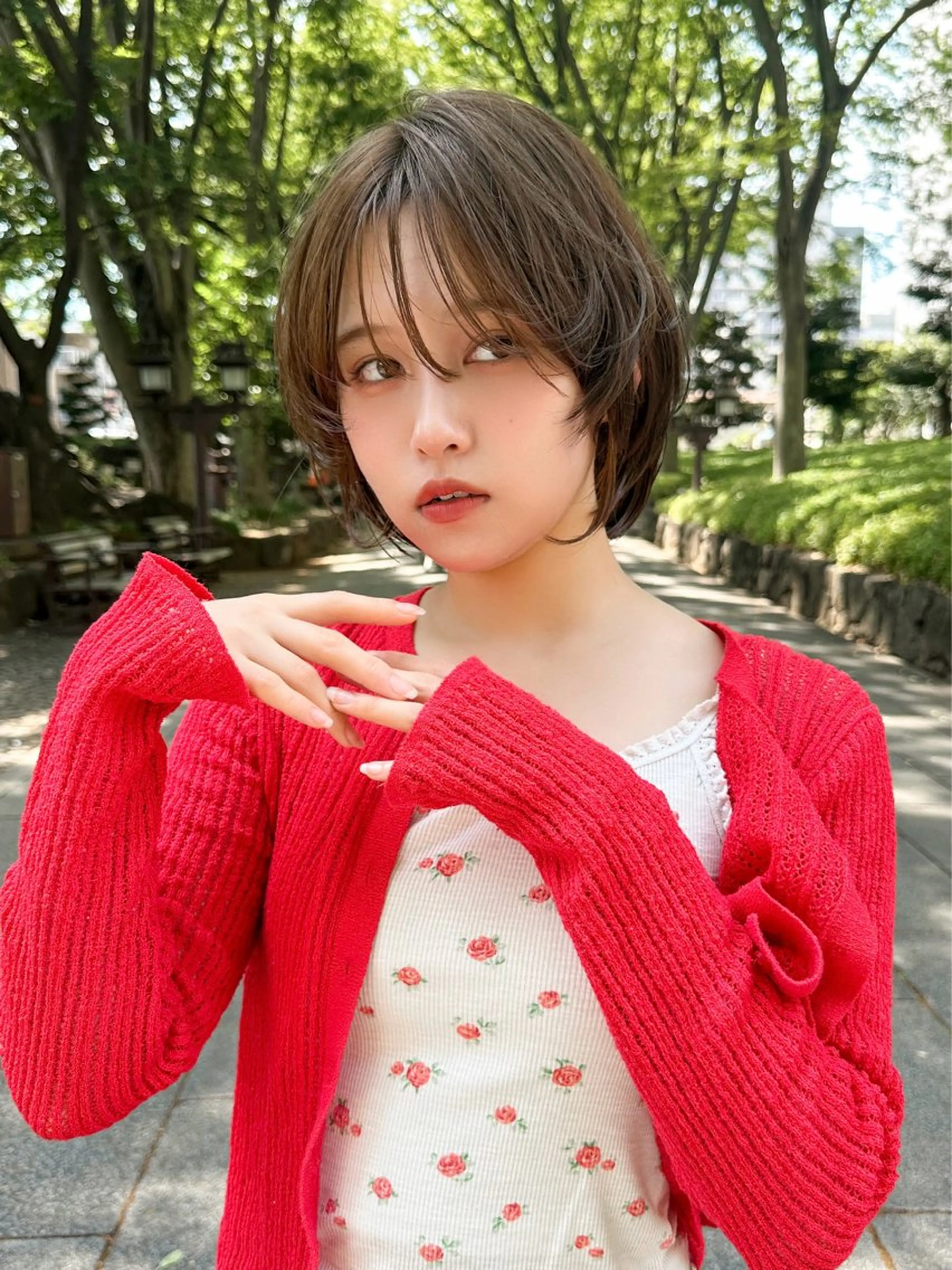 ショート 小顔カット カット ヘアカラー トリートメント ヘッドスパ taiga ショート /レイヤー/矯正🌈のヘアスタイル