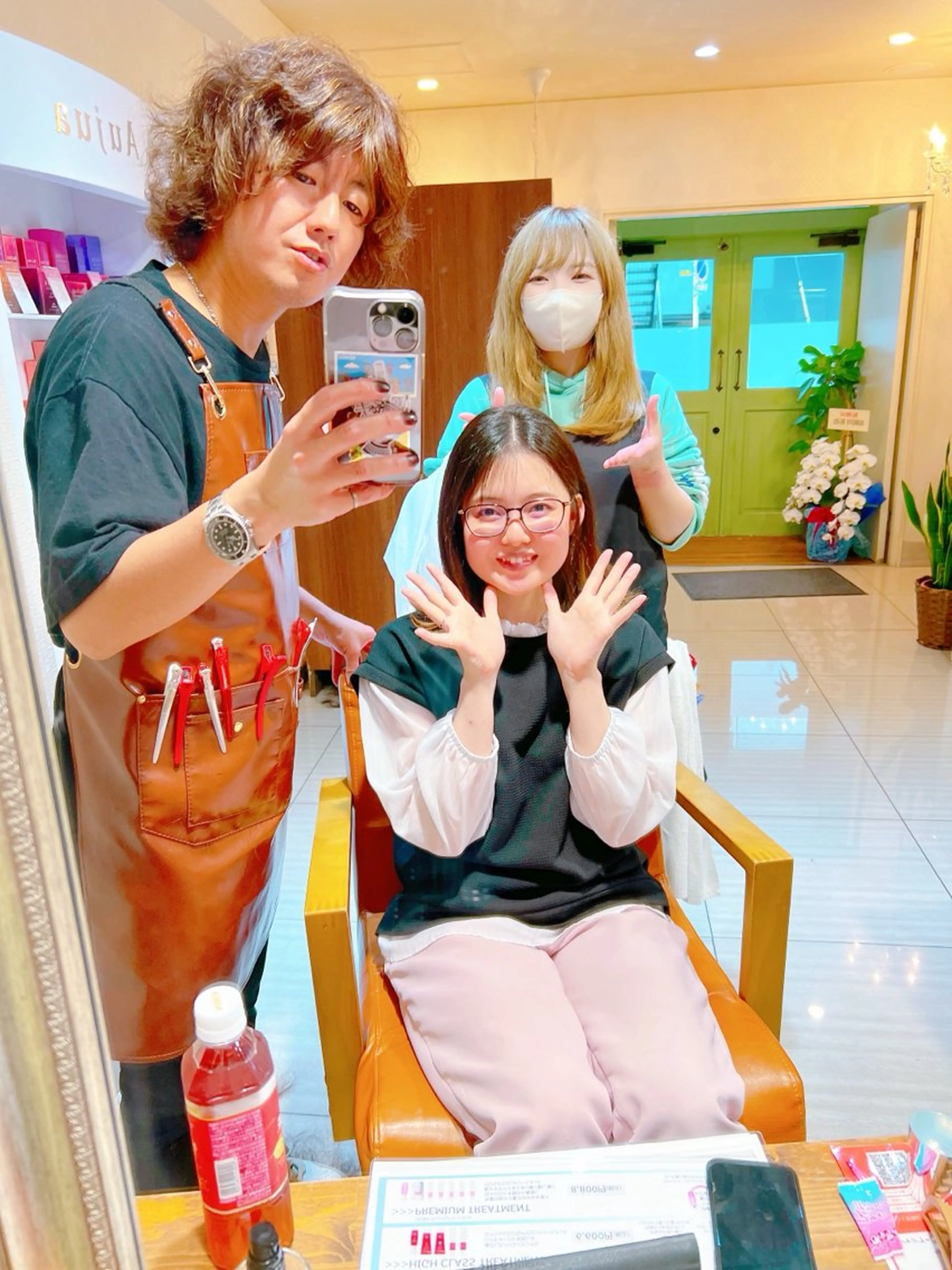 セミロング カラー 髪質改善 トリートメント カット トリートメント Refuge by produceのヘアスタイル