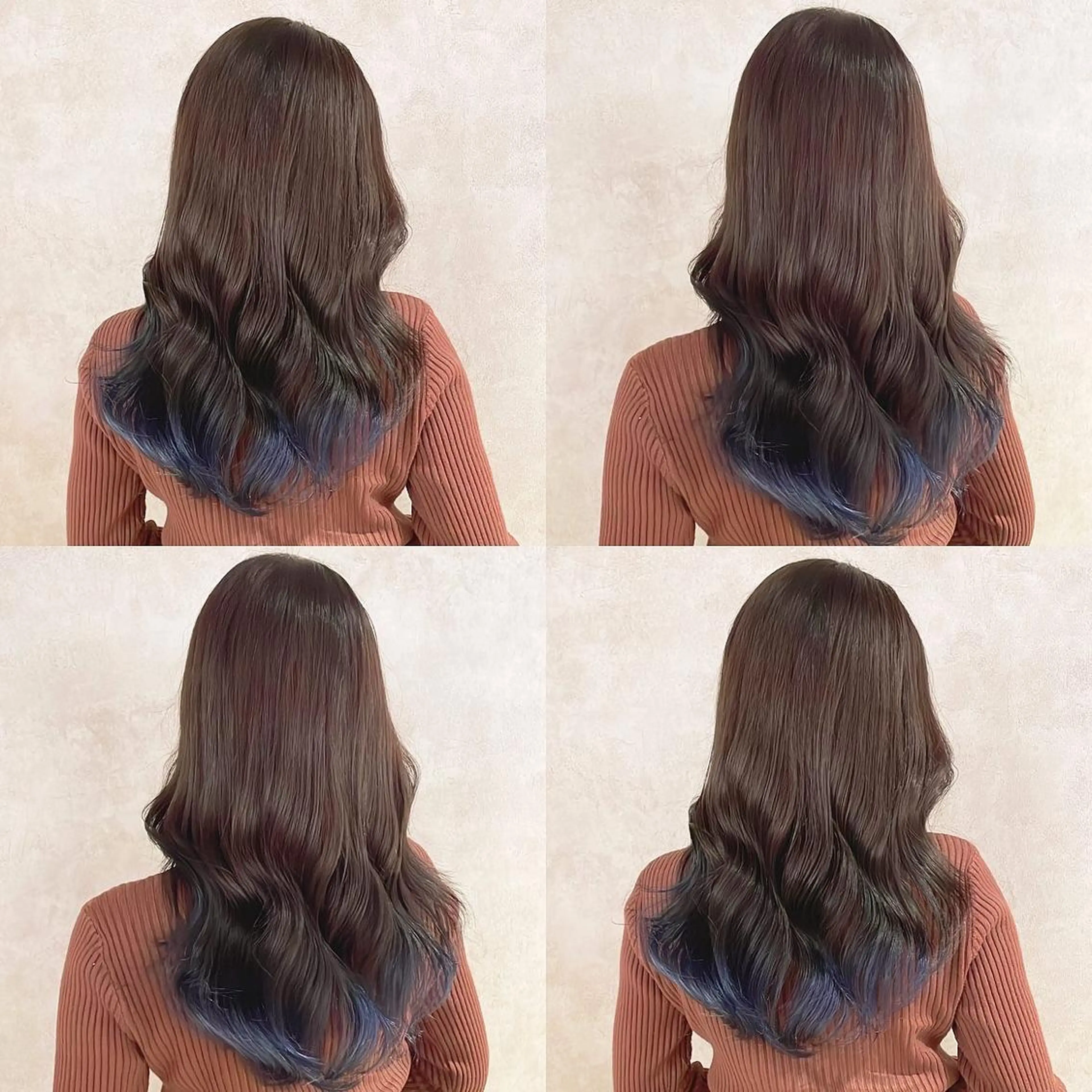 カラー ブリーチ ネイビーカラー ヘアカラー トリートメント 渋谷:インナーカラー ／🍒エリカ🍒のヘアスタイル