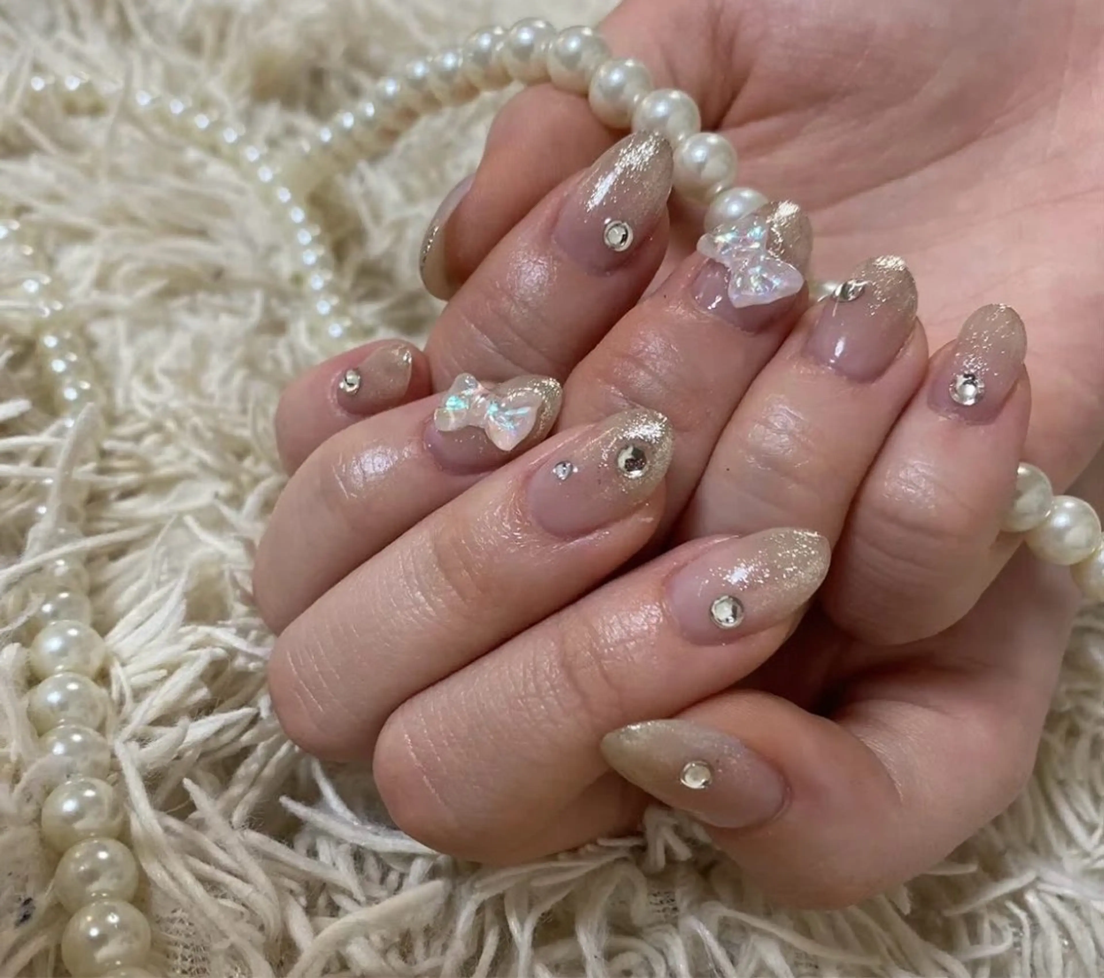 ネイル グラデーション ラメ(グリッター) ラメグラデーション KAINO深井本店 北川　貴美のネイルデザイン