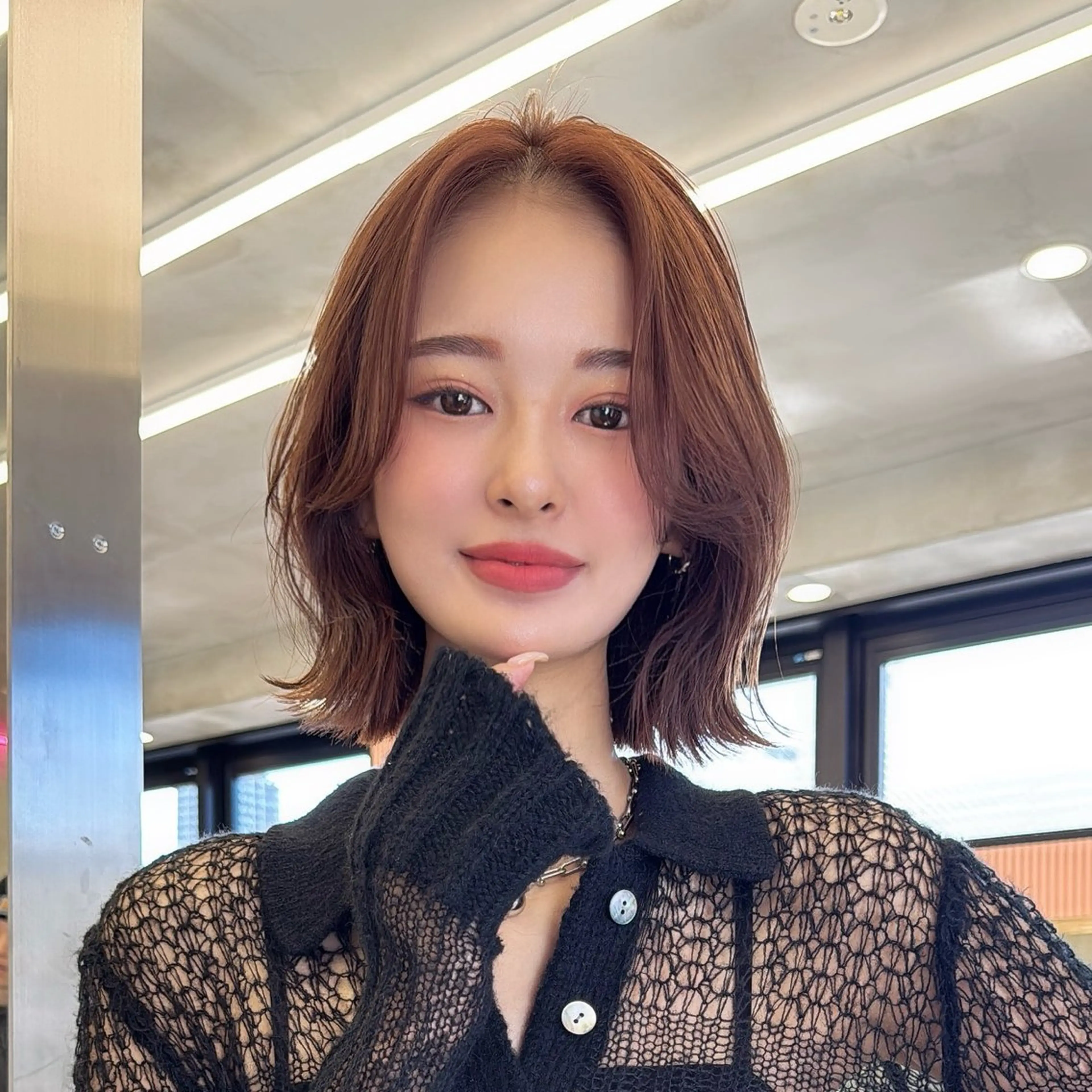 【✨人気NO.1✨】❣️小顔カット×透明感カラー×高濃度スチームTOKIOトリートメントの写真