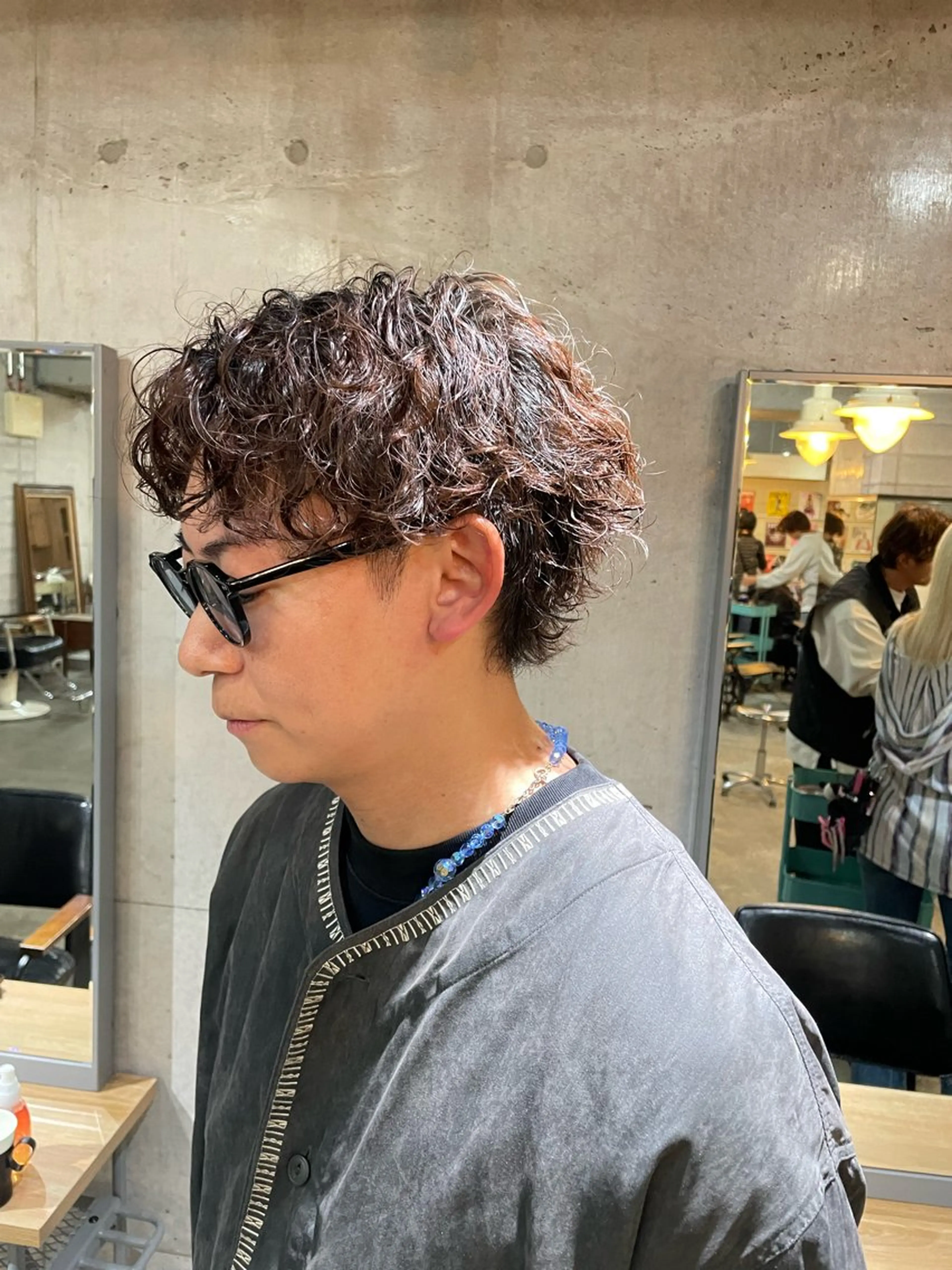 パーマ メンズ 南堀江/mowen/ サワモトガクのヘアスタイル