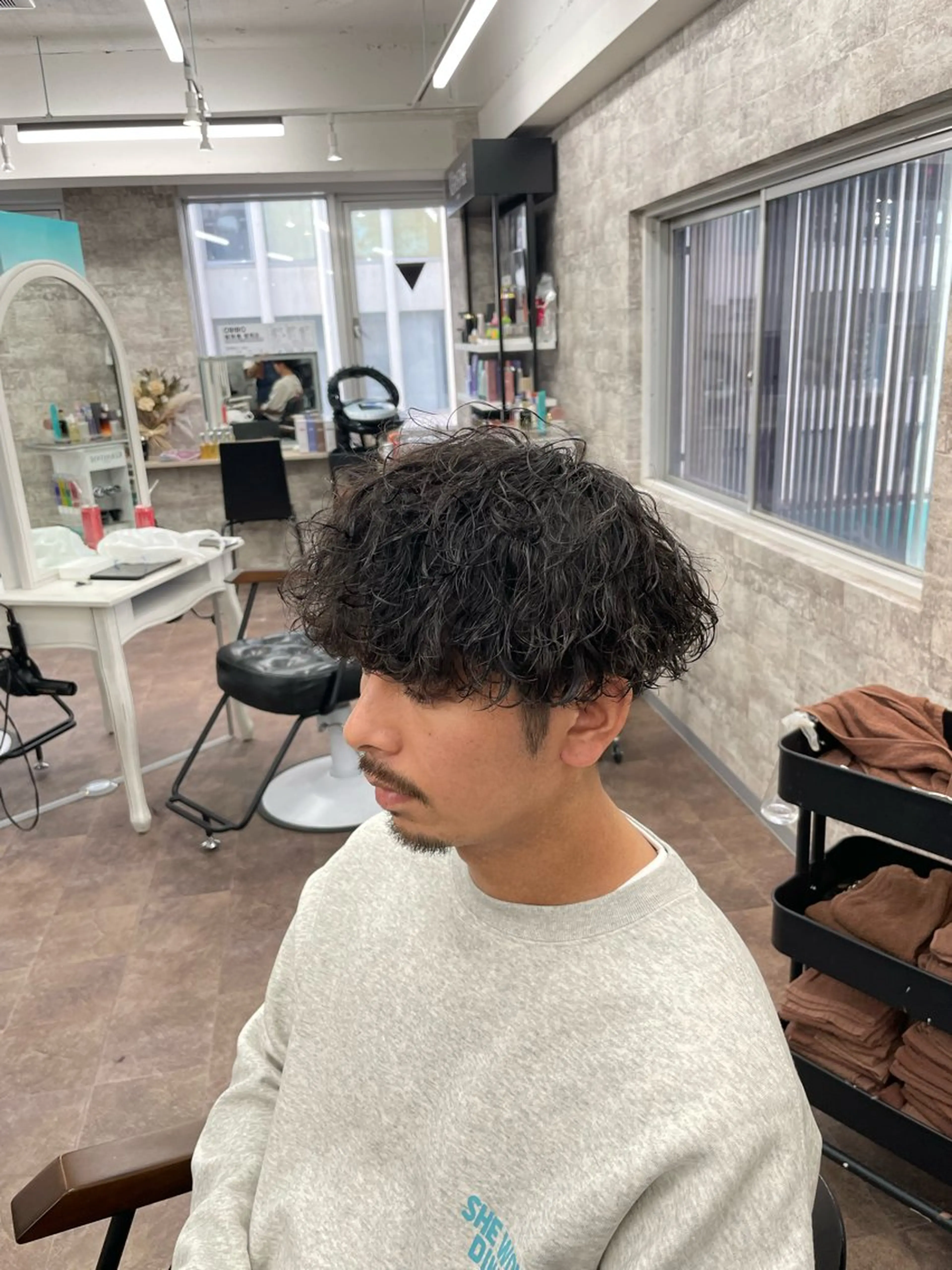 カット+波巻スパイラルの写真