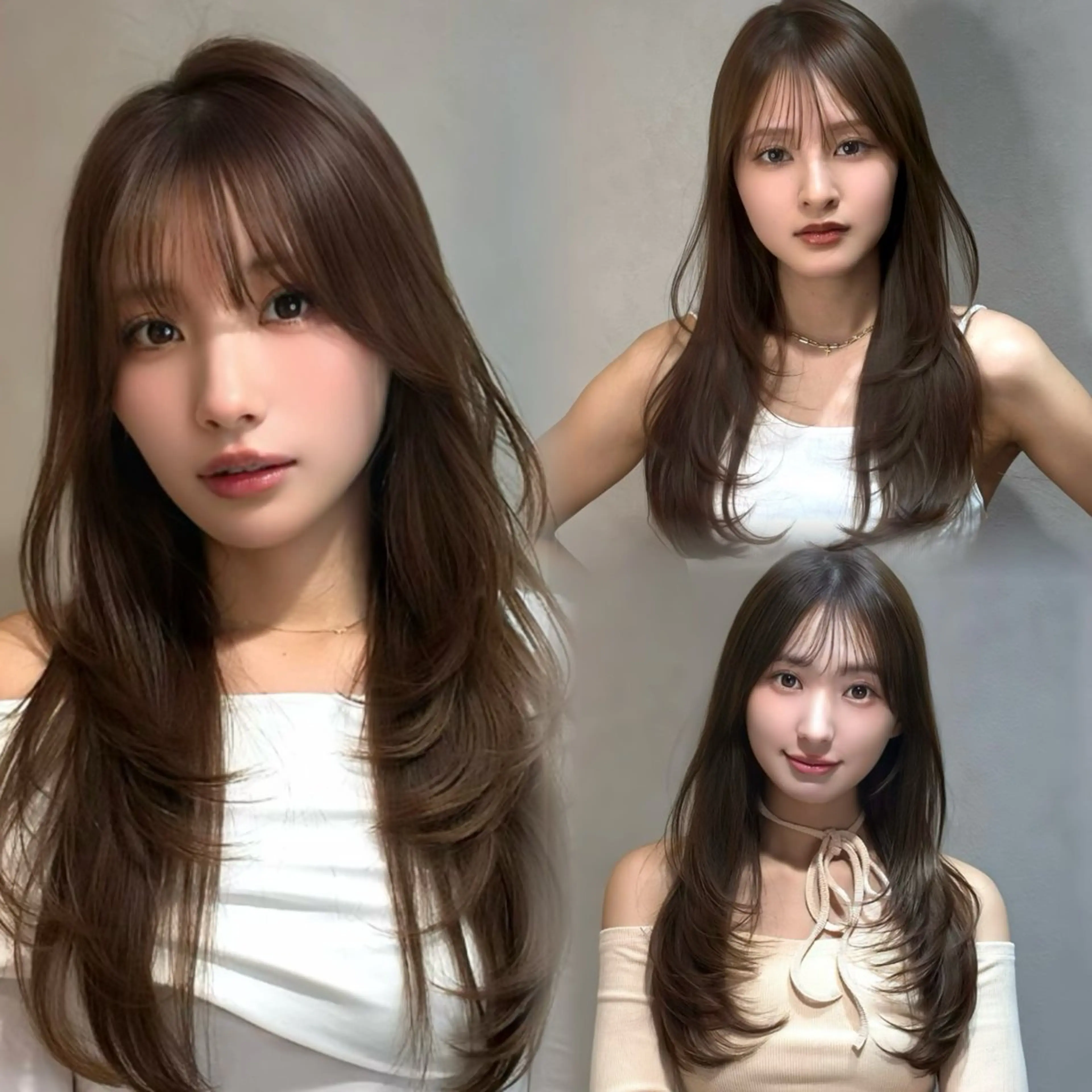 ✨minimo限定✨ReFaヴィーナ🫧スチームトリートメント+カット+ケアカラー+コテ巻仕上げ韓国ヘアの写真