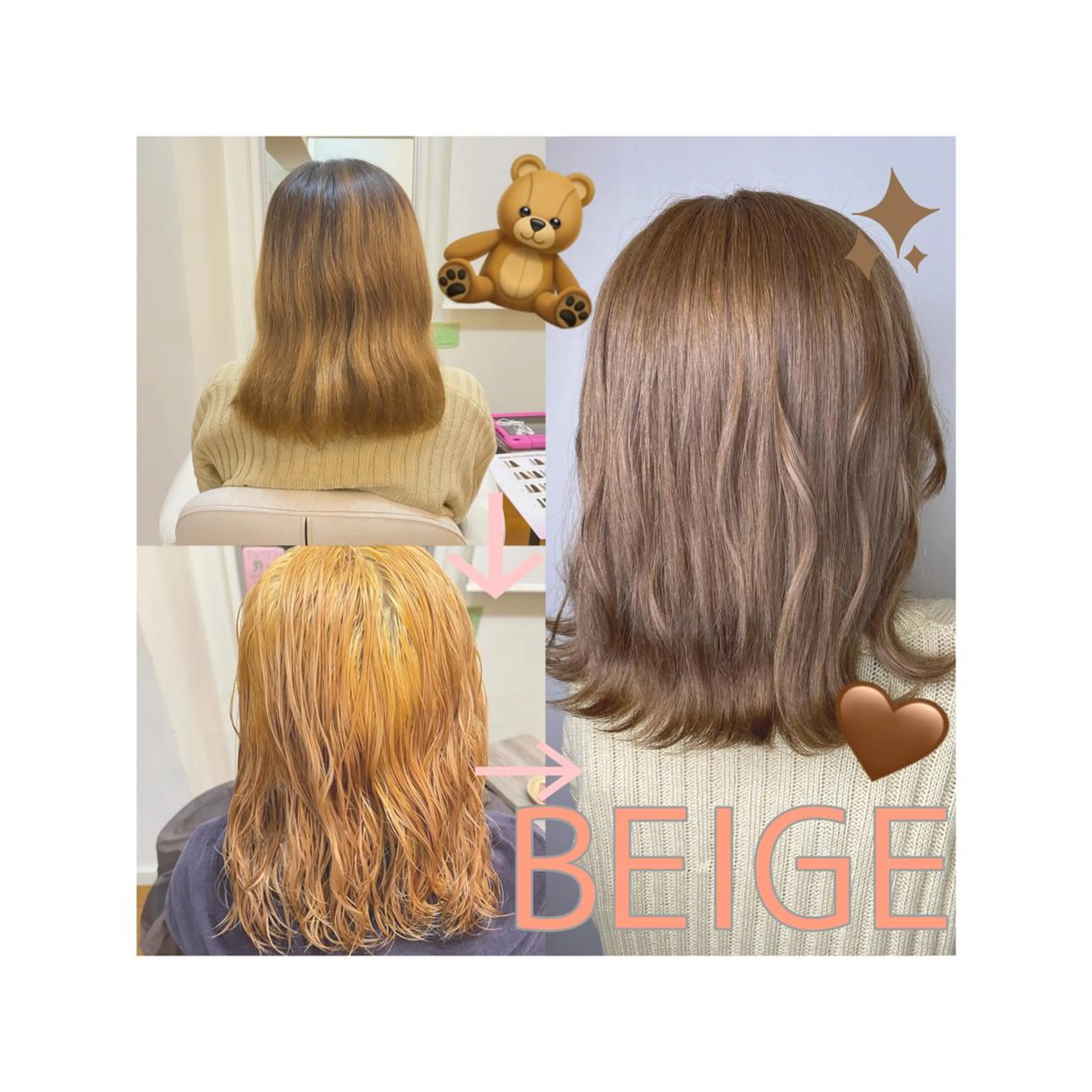 ミディアム カラー 透明感カラー プルエク/clana ♡marinのヘアスタイル