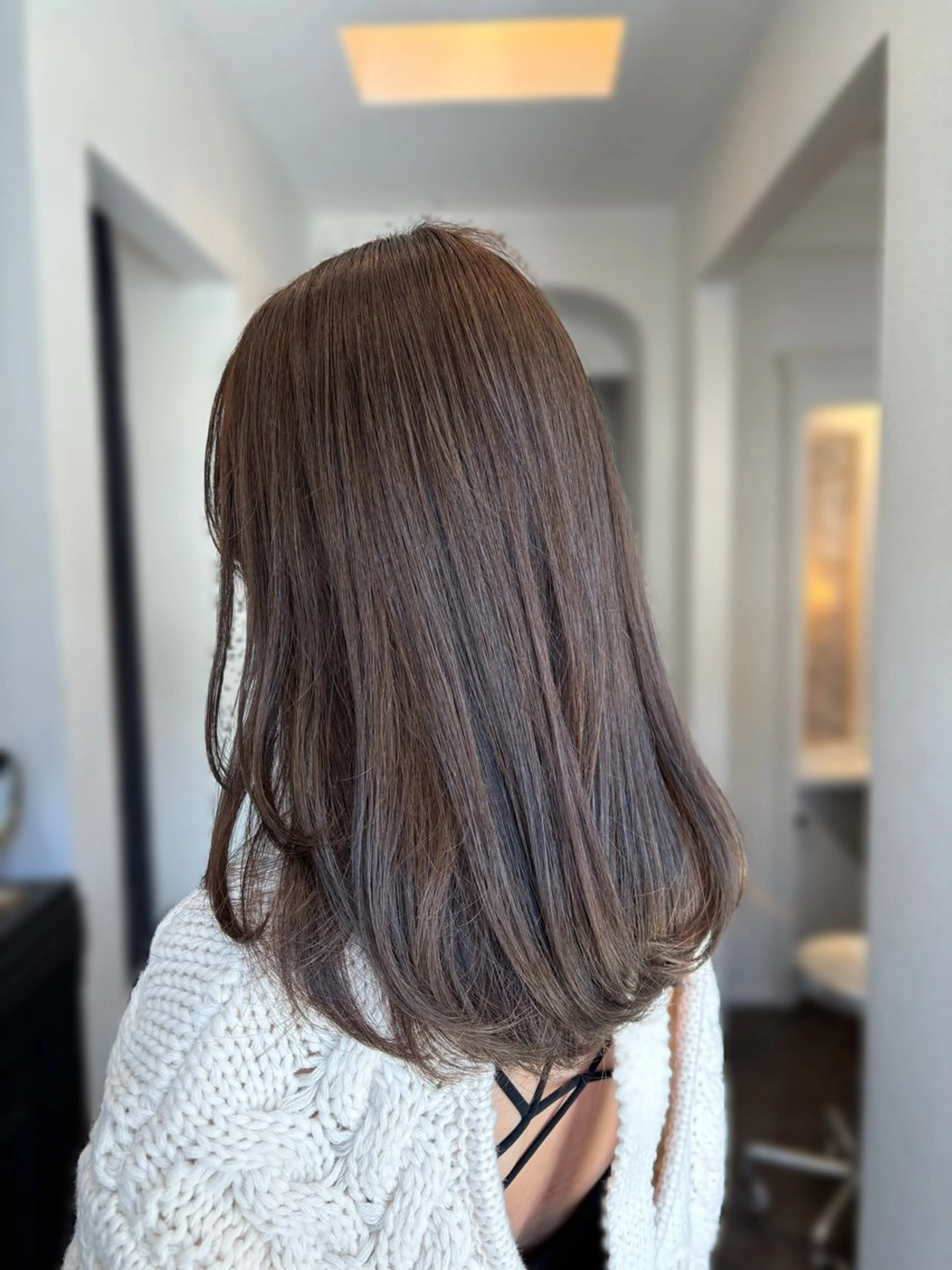 ミディアム カット ヘアカラー トリートメント 透明感カラー🎀 tasty／makoのヘアスタイル