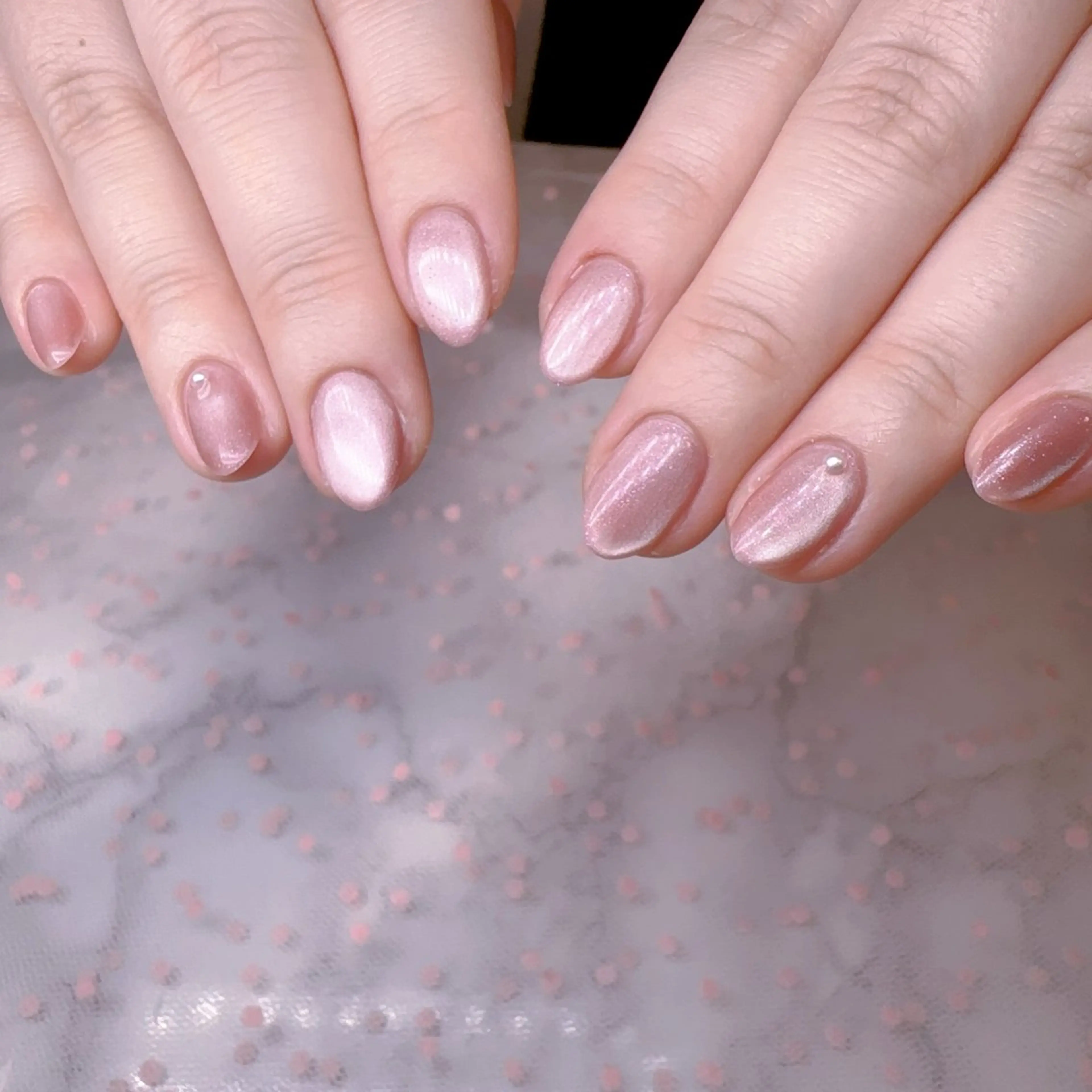 ネイル オーロラネイル フットネイル 韓国ネイル ラメ(グリッター) ラメグラデーション ハンドネイル Belle nail salon 新小岩のネイルデザイン