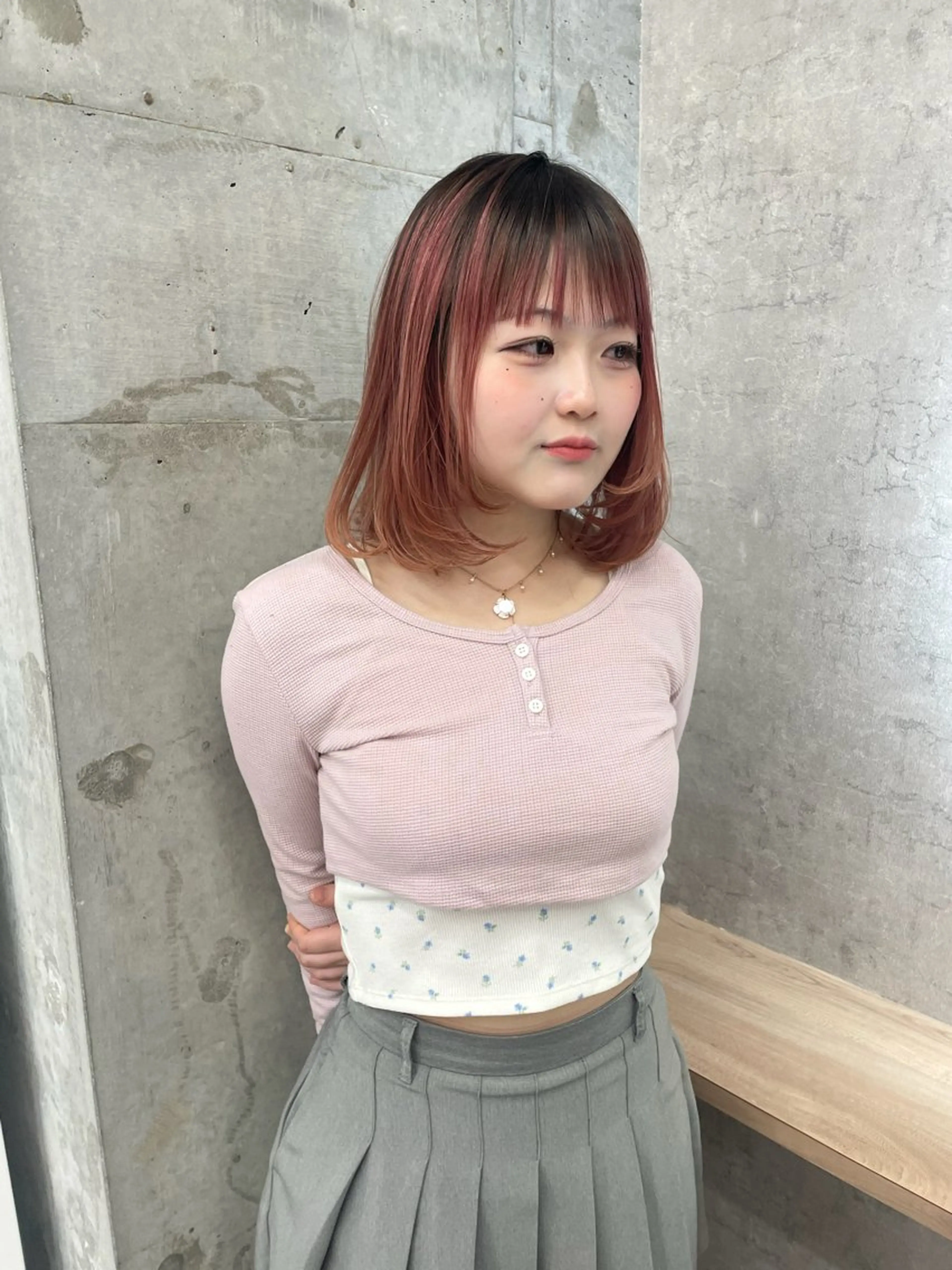 ショート ボブレイヤー ボブ 顔周りカット レイヤーカット ブリーチ/ベージュ 💕/momoaのヘアスタイル