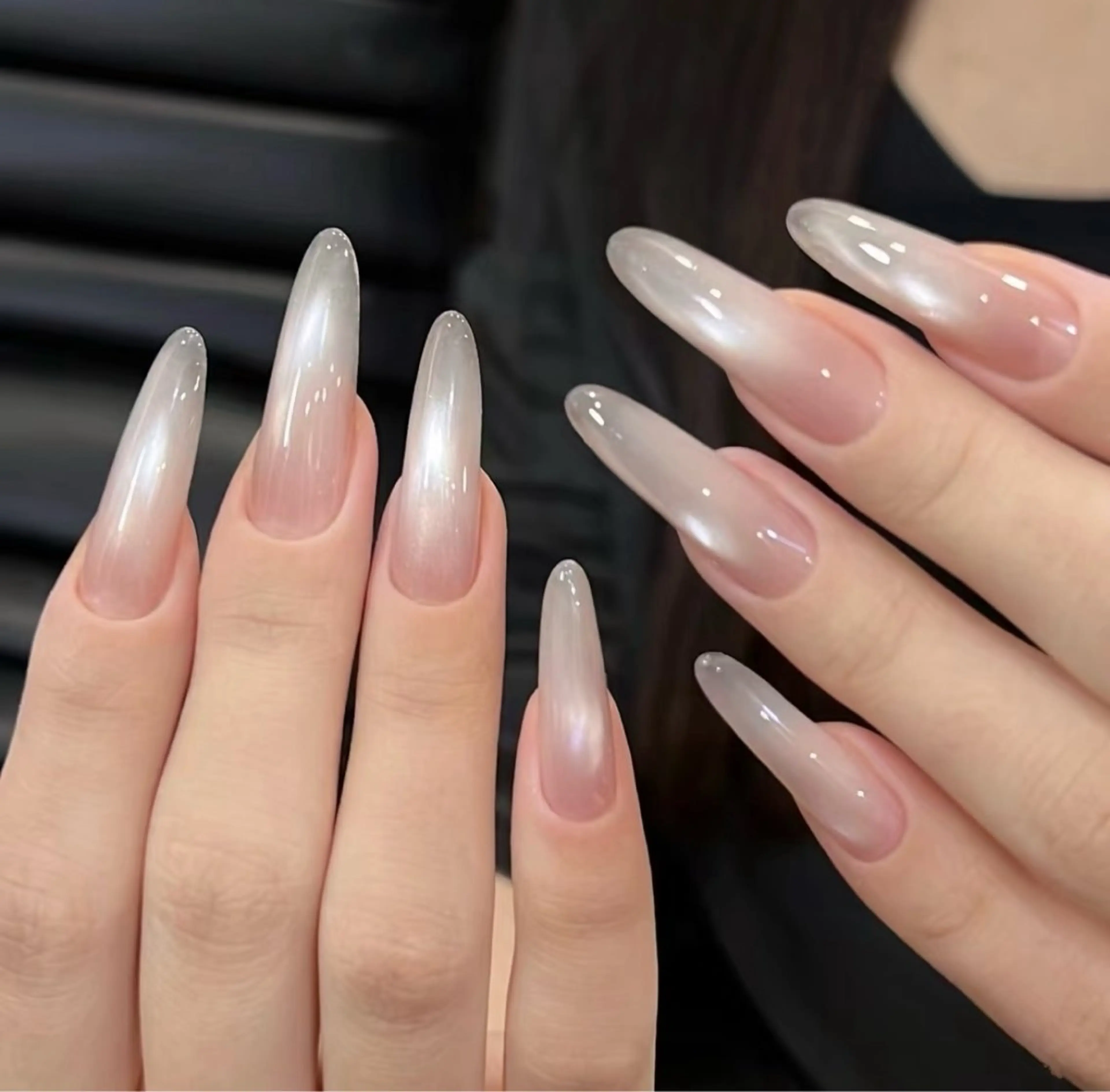 チップ+ジェル長さだしマグネット🩷の写真