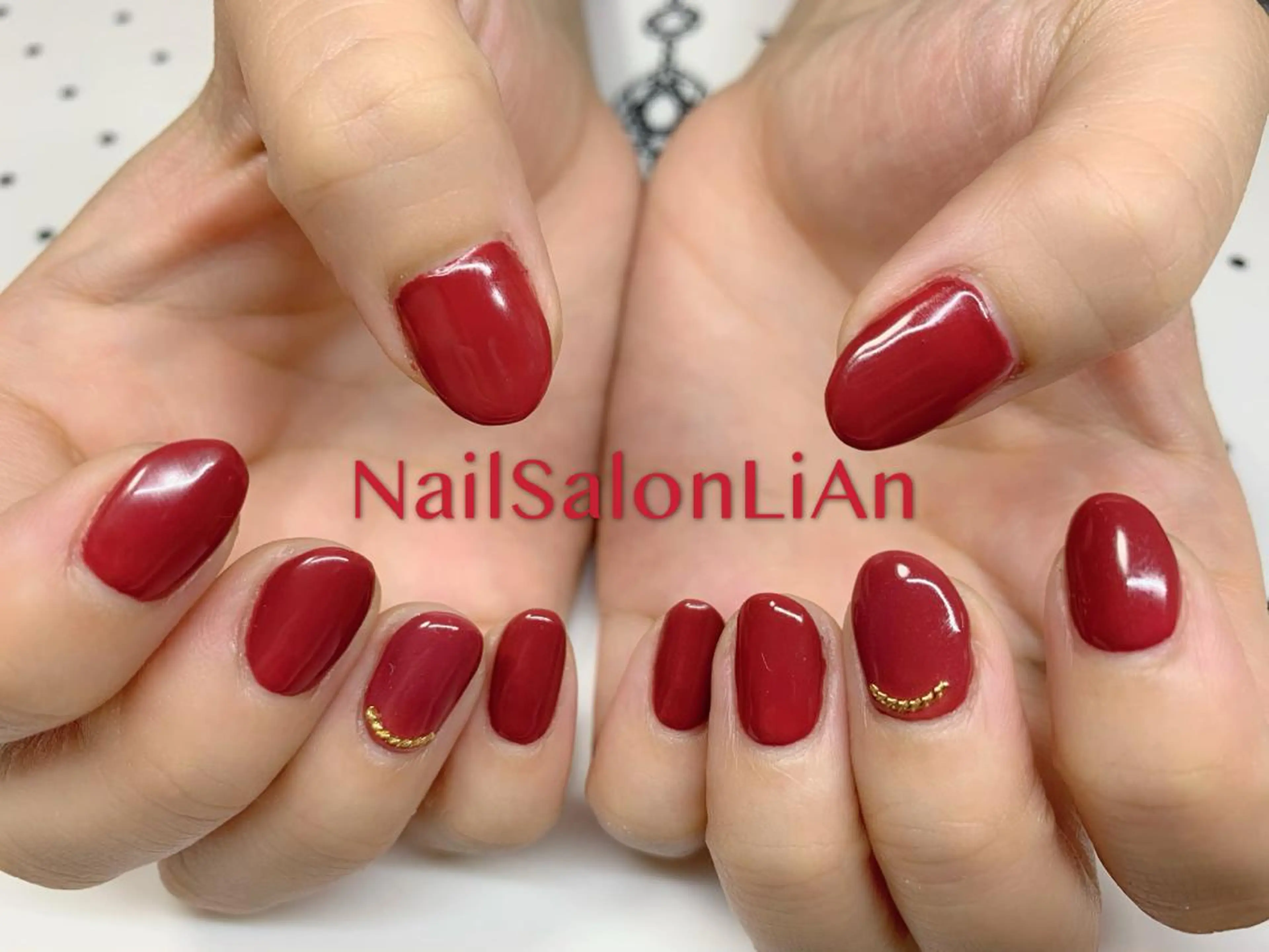 ネイル シンプルネイル ストーンネイル NailSalon LiAnのネイルデザイン