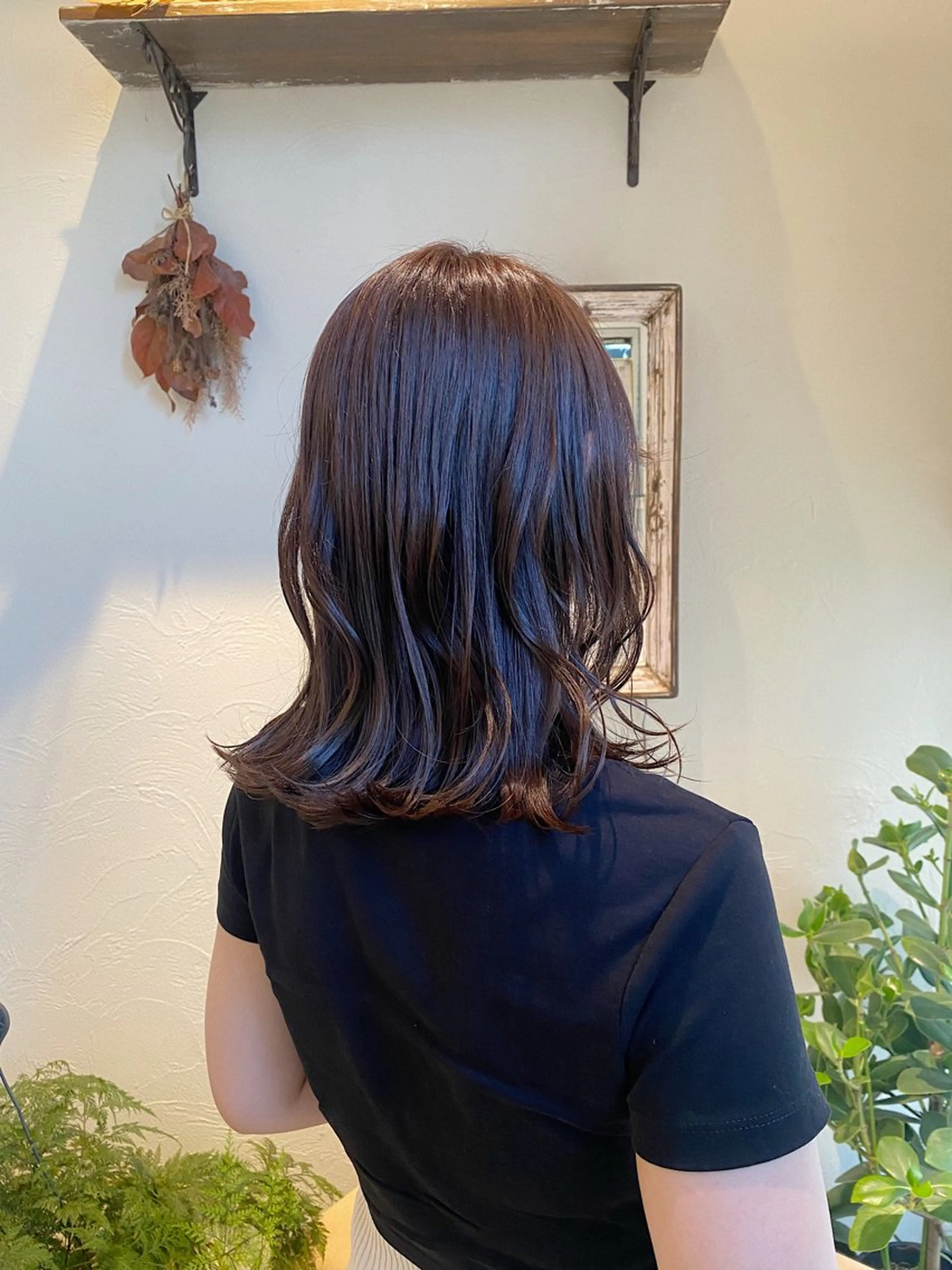 【オーガニック薬剤使用🌿】カット+白髪染めカラー🎨+シルクトリートメントの写真