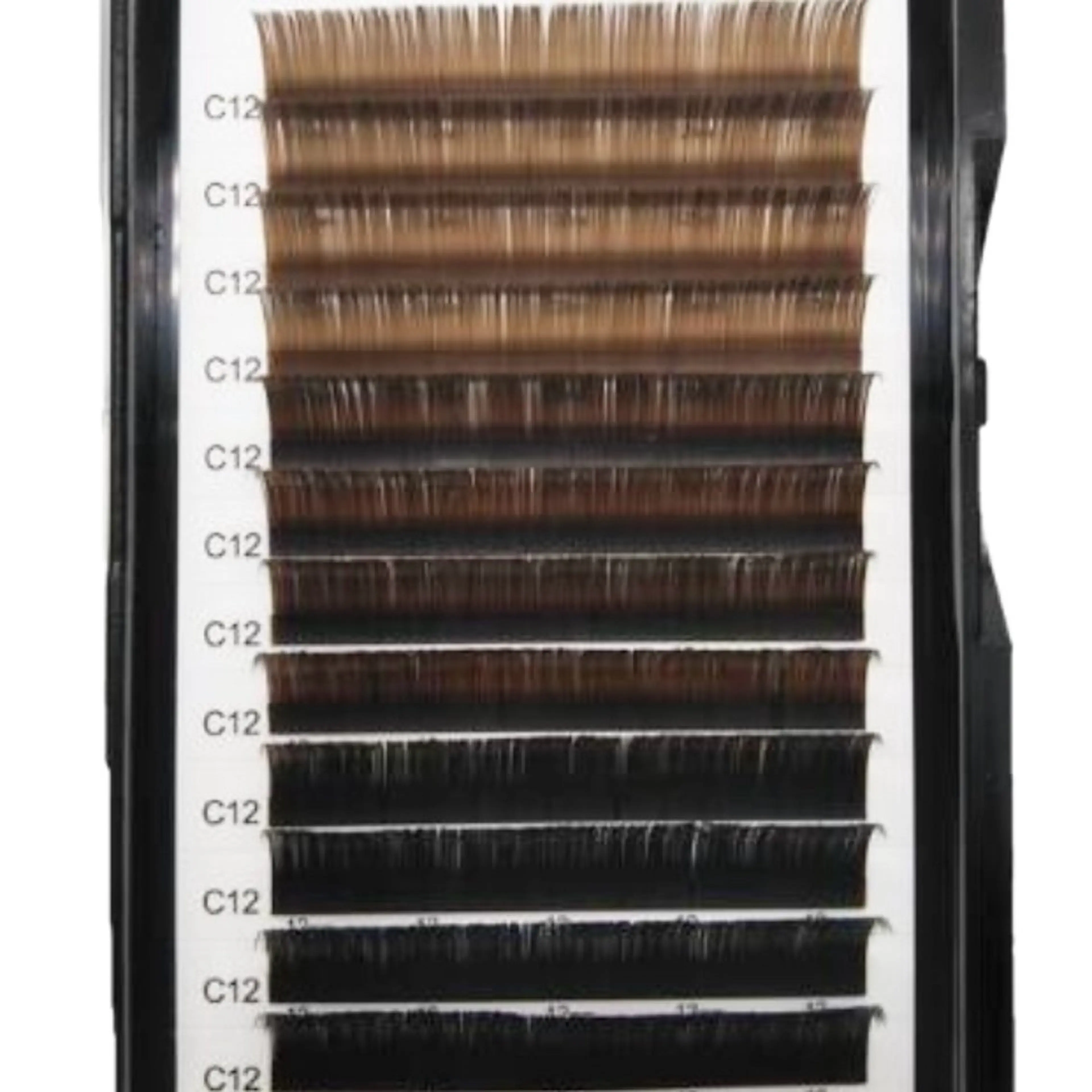 🤎流行🤎【ブラウンカラーマツエク100本】フラット&オフ&コーティング込みの写真