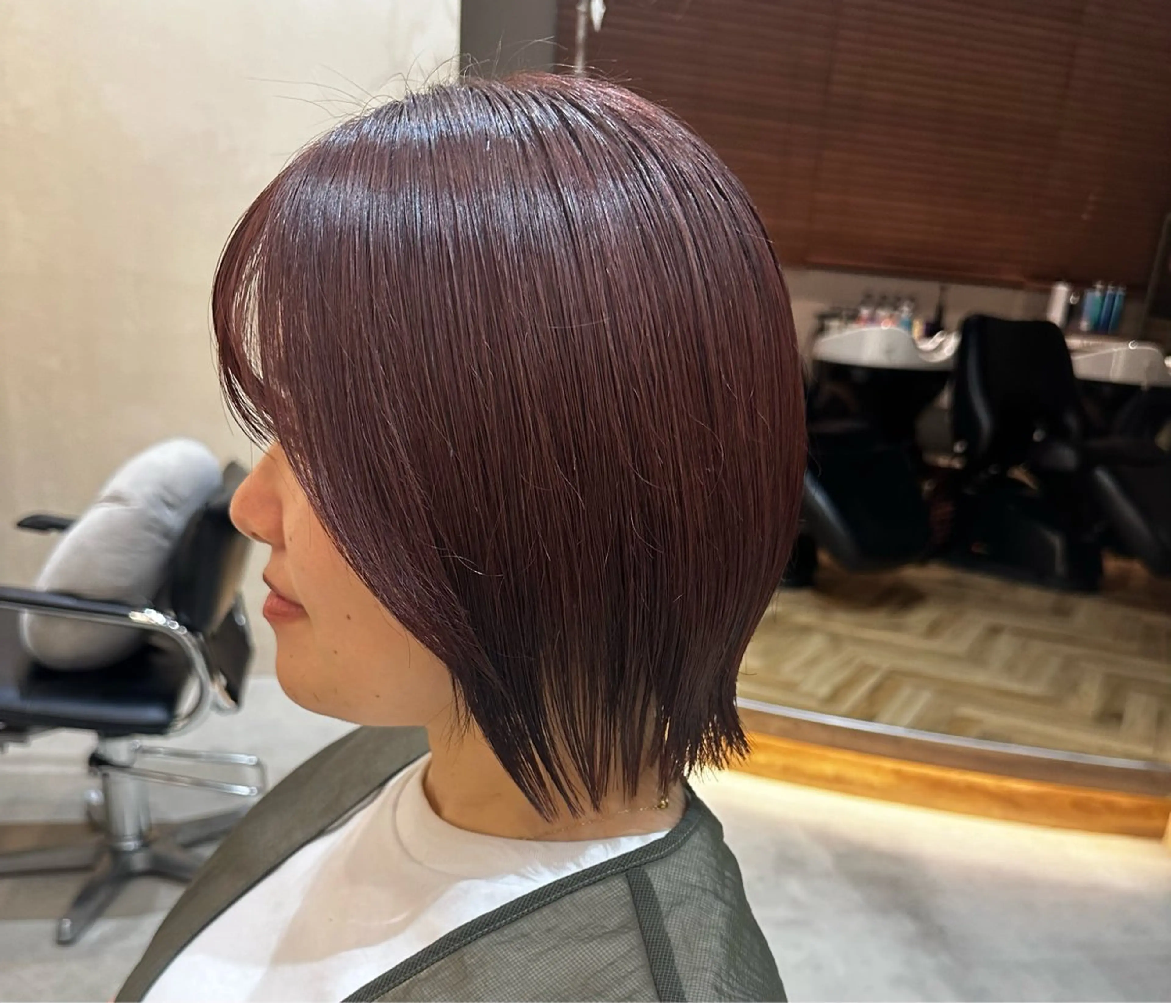 カラー レッドカラー ヘアカラー layer・bob カット/  YURIのヘアスタイル