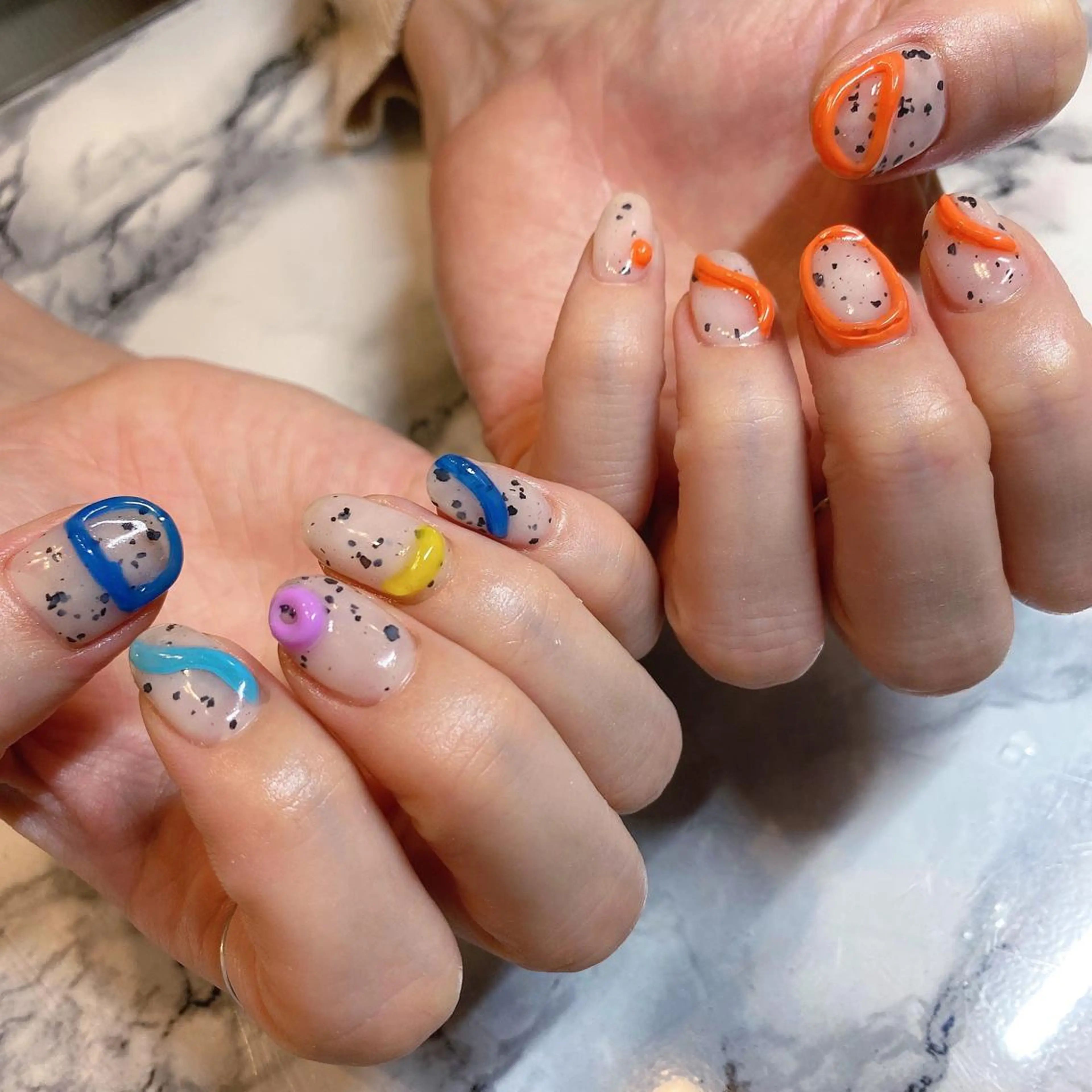 ネイル アートネイル オーロラネイル 韓国ネイル ニュアンスネイル ワンカラーネイル To Me Nail所属・🩵 mei🩵のネイルデザイン
