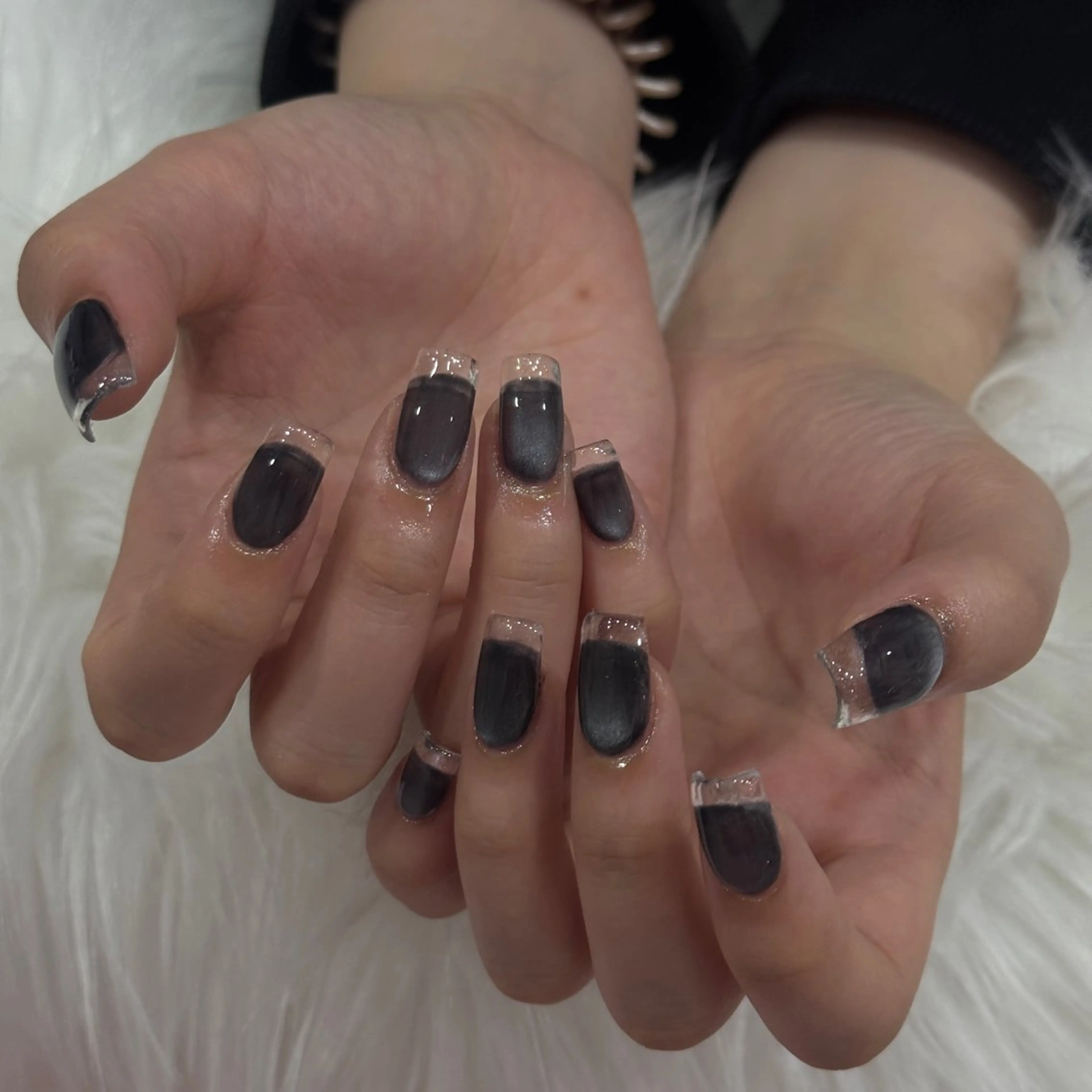 ネイル ハンドネイル ハンドケア hami🎀うかん 🎀チップ長さ出しのネイルデザイン