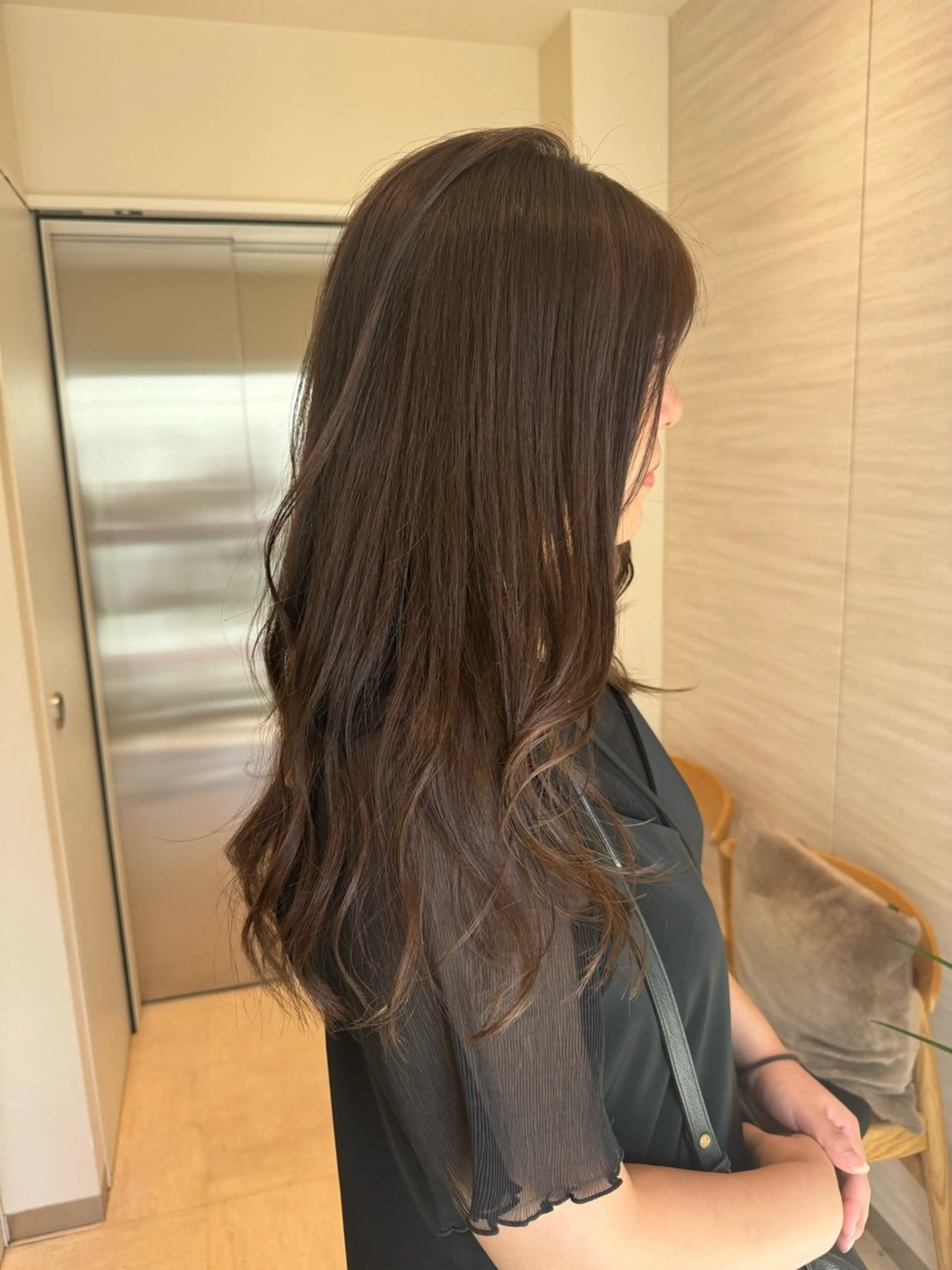 セミロング カラー ベージュカラー オリーブベージュ ヘアカラー トリートメント 艶カラー/似合わせ 💖Emmy💖のヘアスタイル