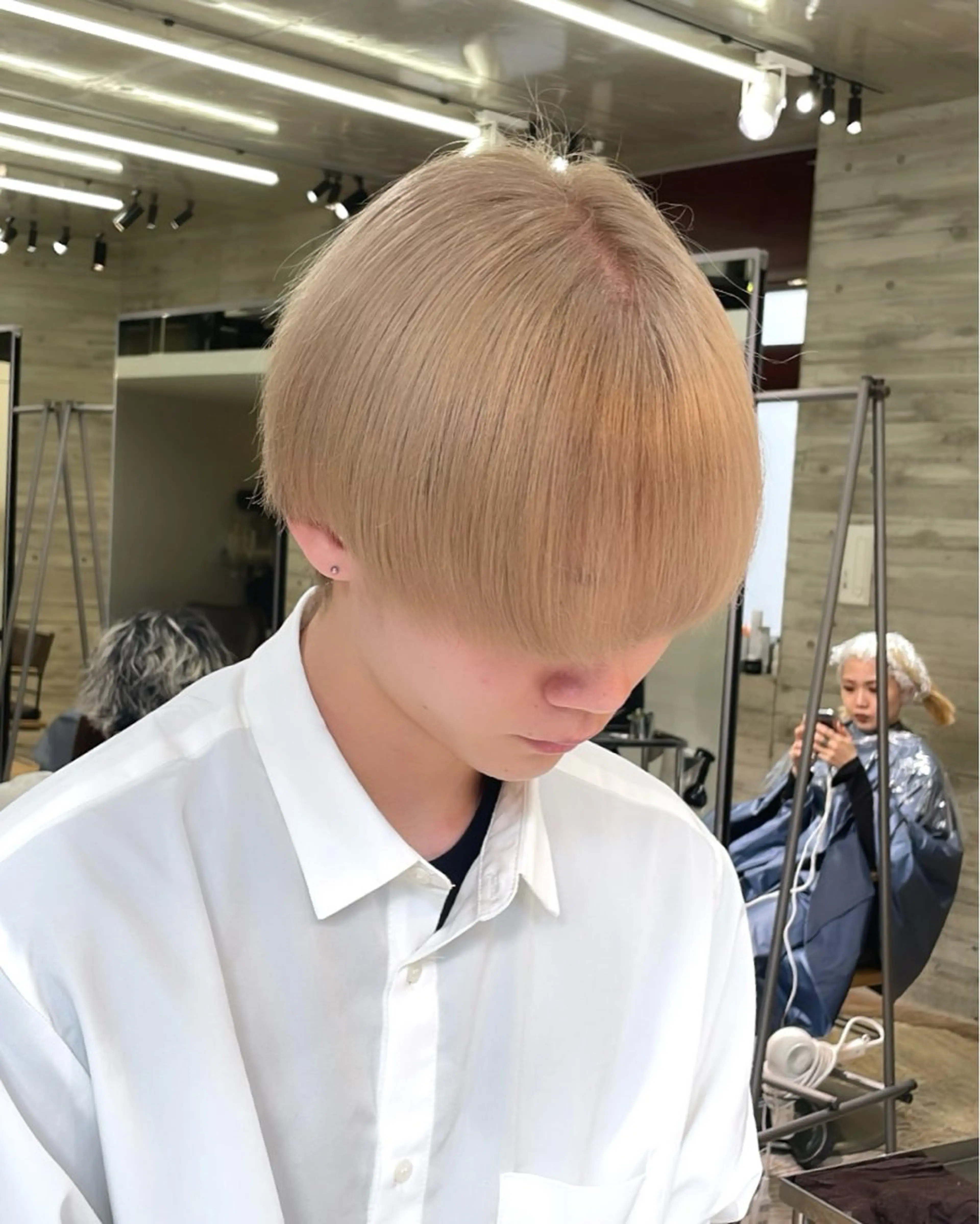 カラー メンズ カット ヘアカラー トリートメント 色落ち綺麗透明感カラ /ボブ/ナカツヒカルのヘアスタイル