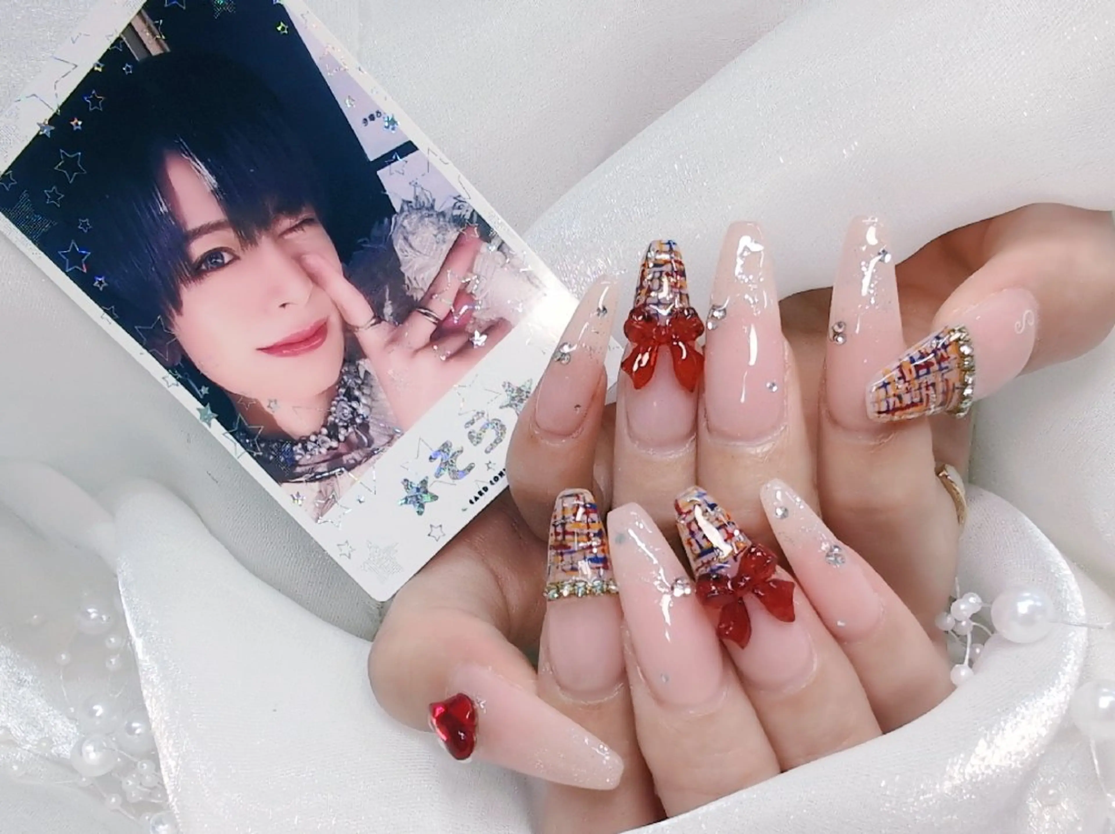 ネイル チークネイル 長さ出し フラッシュネイル フレンチネイル ジェルネイル Chouette Nailのネイルデザイン