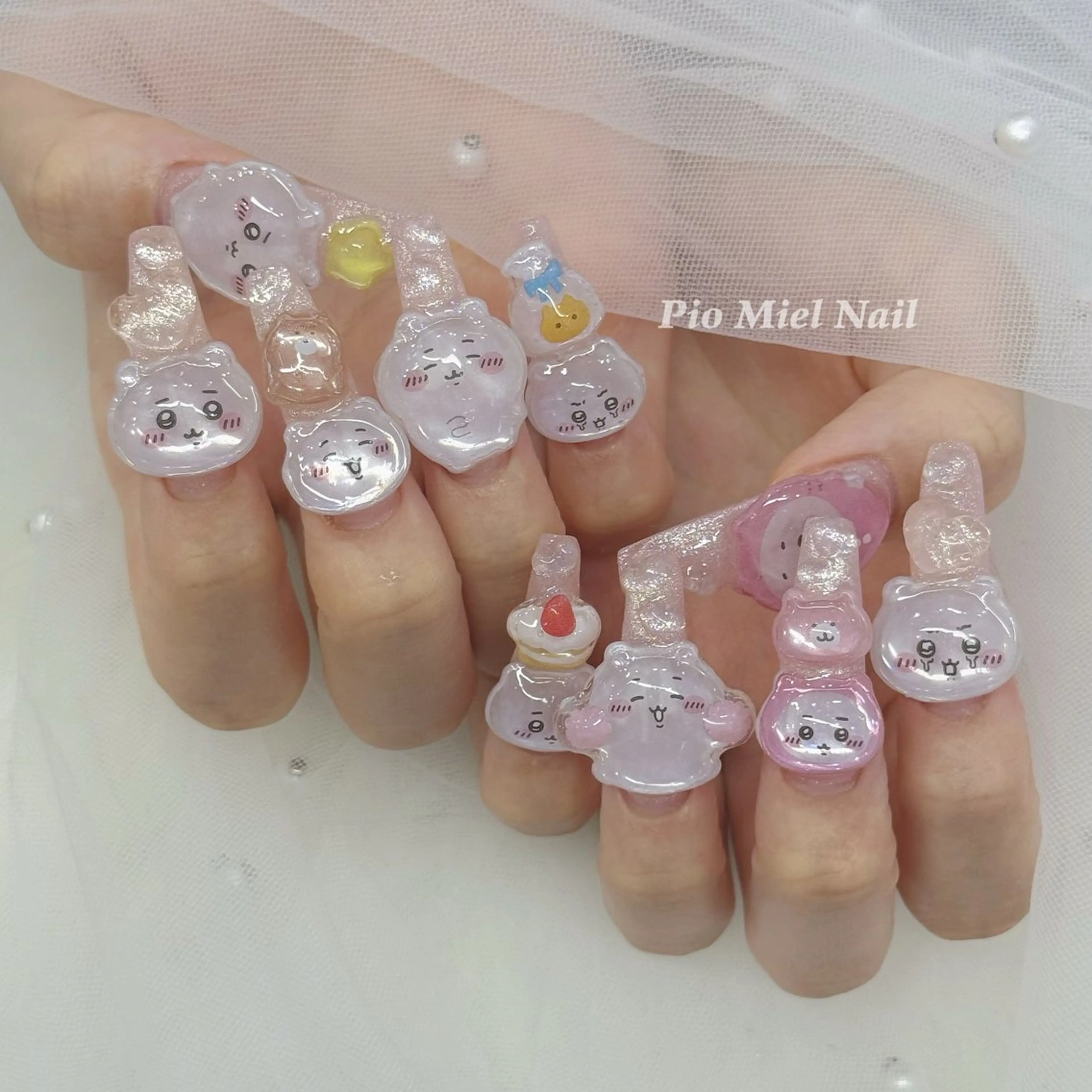 ネイル フレンチネイル 韓国ネイル マグネットネイル ニュアンスネイル ワンカラーネイル ハンドネイル ハンドケア Pio Mielのネイルデザイン